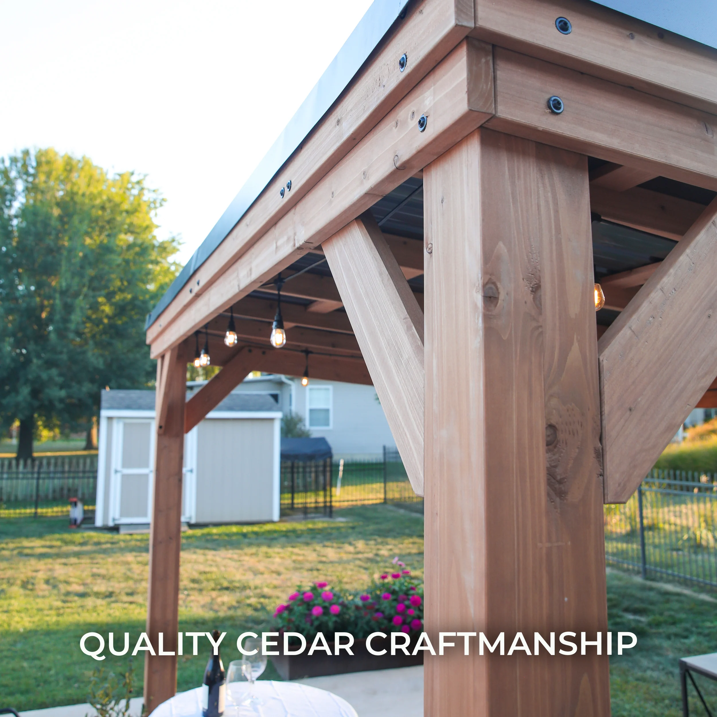 Arcadia 12ft x 9.5ft Slope Roof Gazebo - Image 13