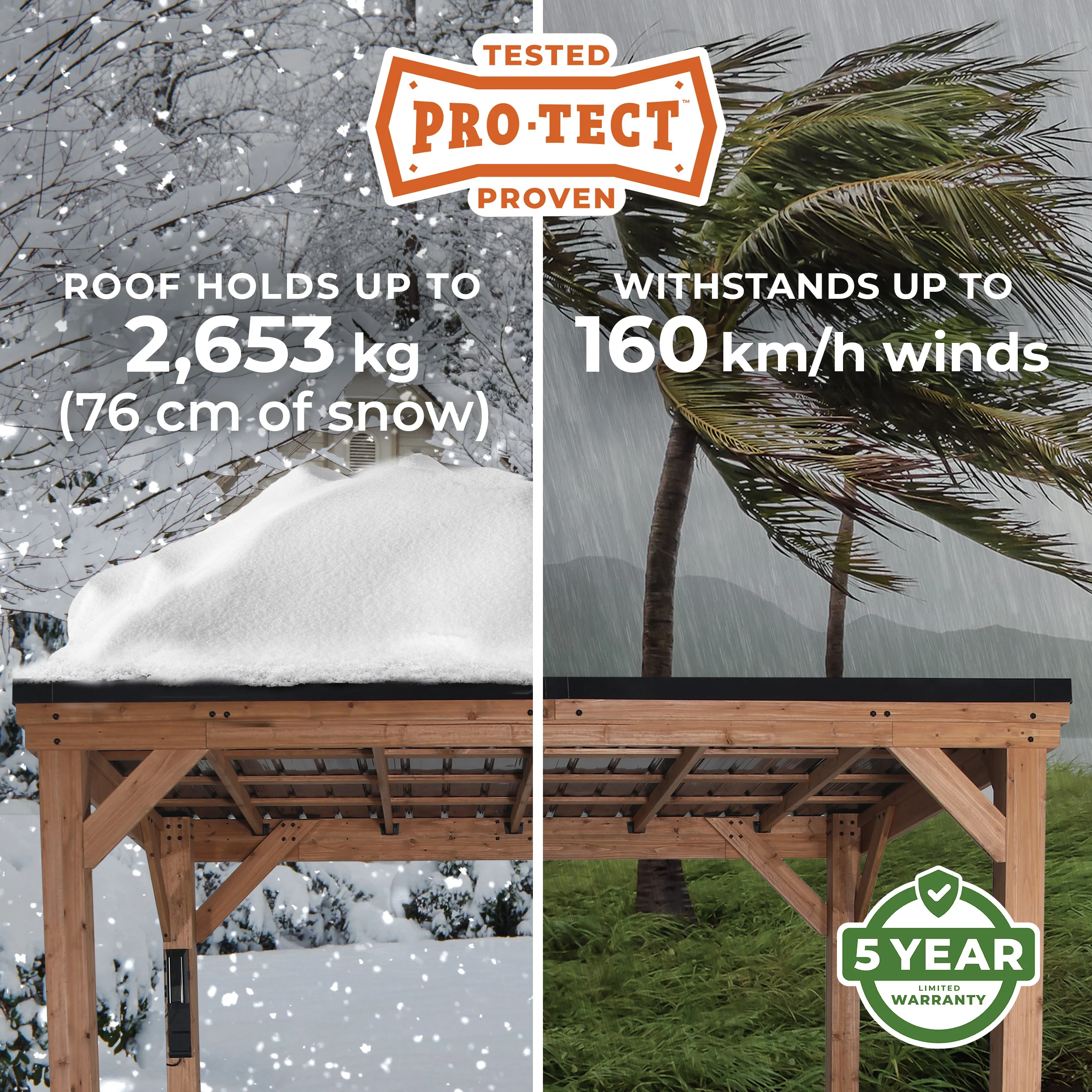 Arcadia 12ft x 9.5ft Slope Roof Gazebo - Image 3