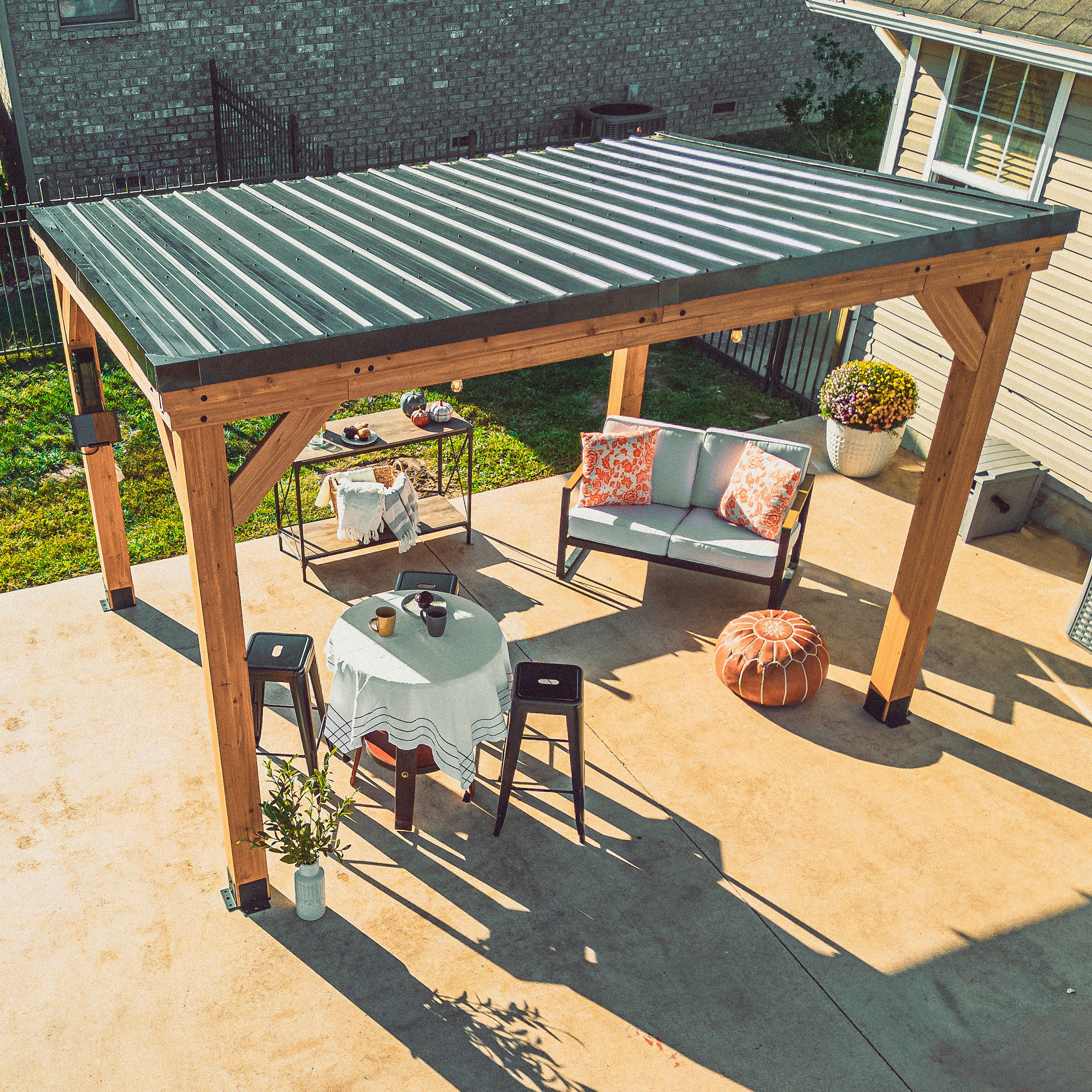 Arcadia 12ft x 9.5ft Slope Roof Gazebo - Image 8