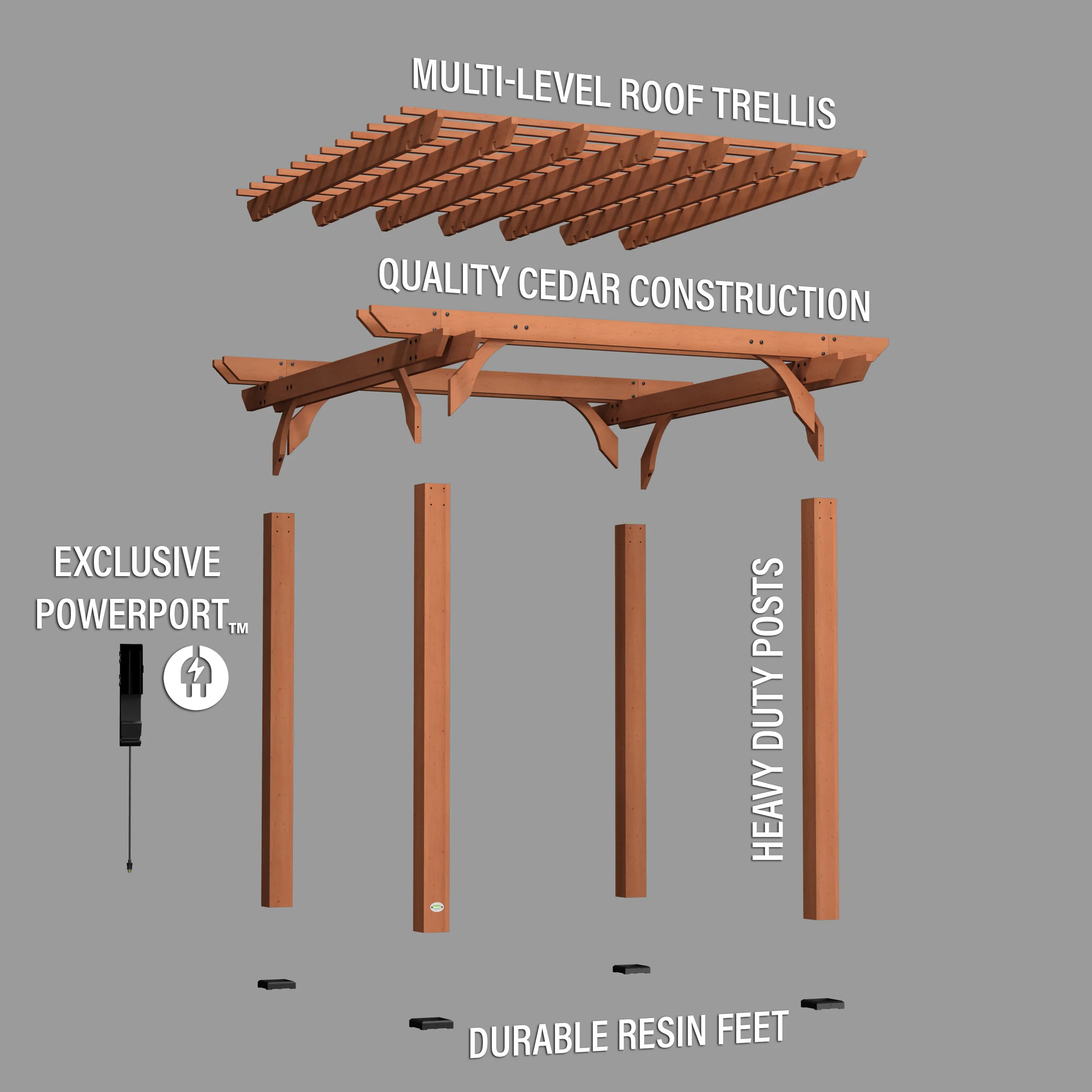 Beaumont 10ft x 10ft Pergola - Image 11