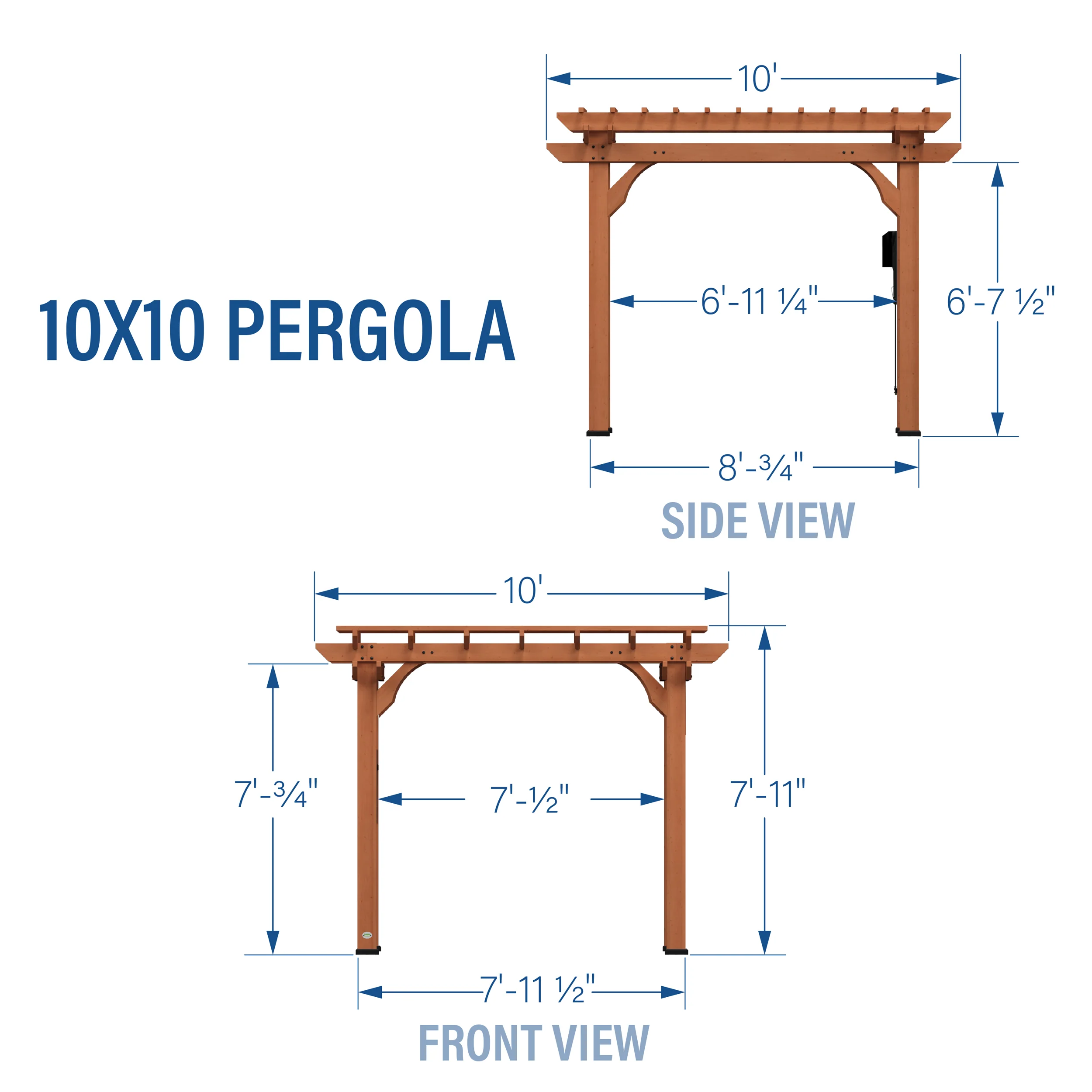 Beaumont 10ft x 10ft Pergola - Image 12