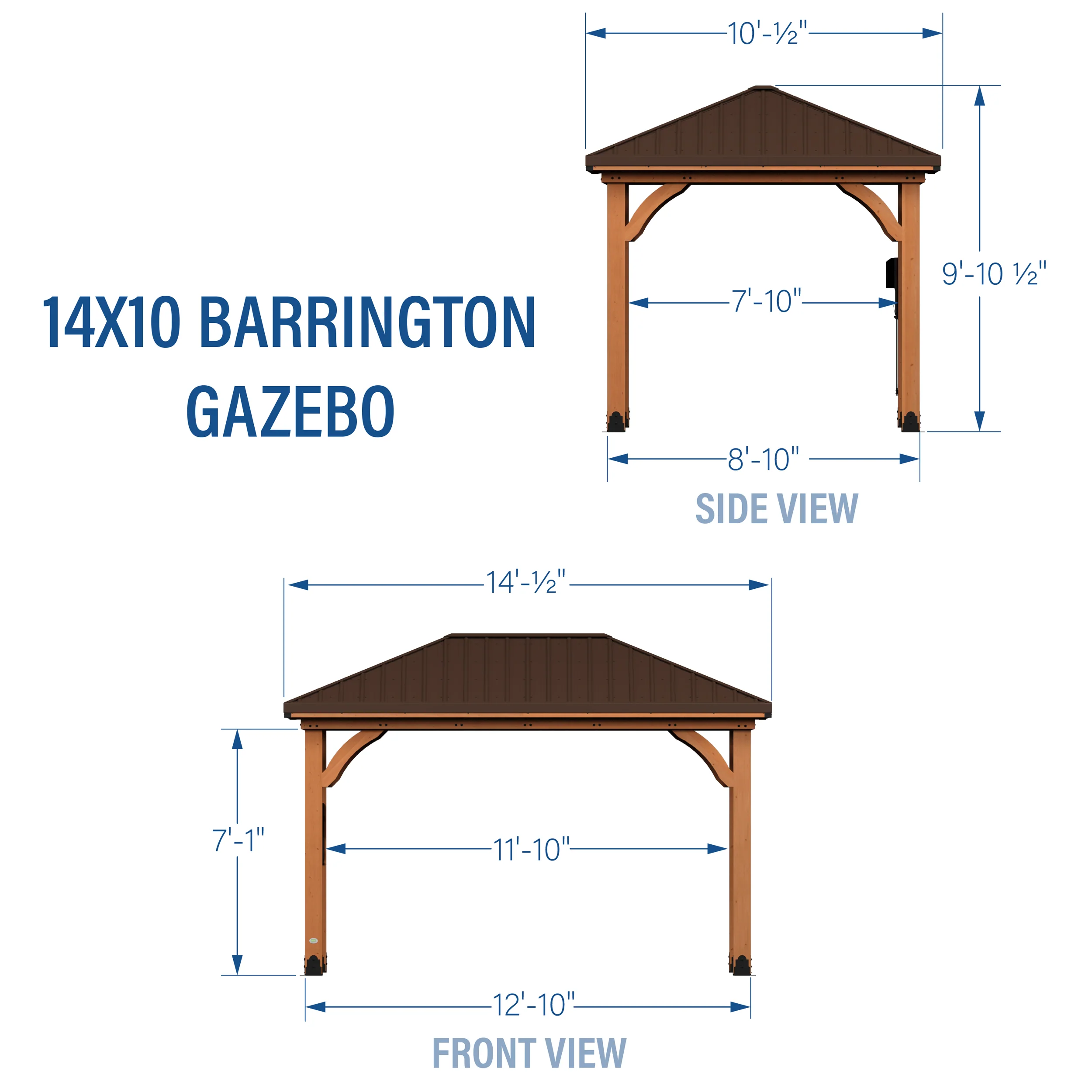 Barrington 14ft x 10ft Gazebo - Image 7