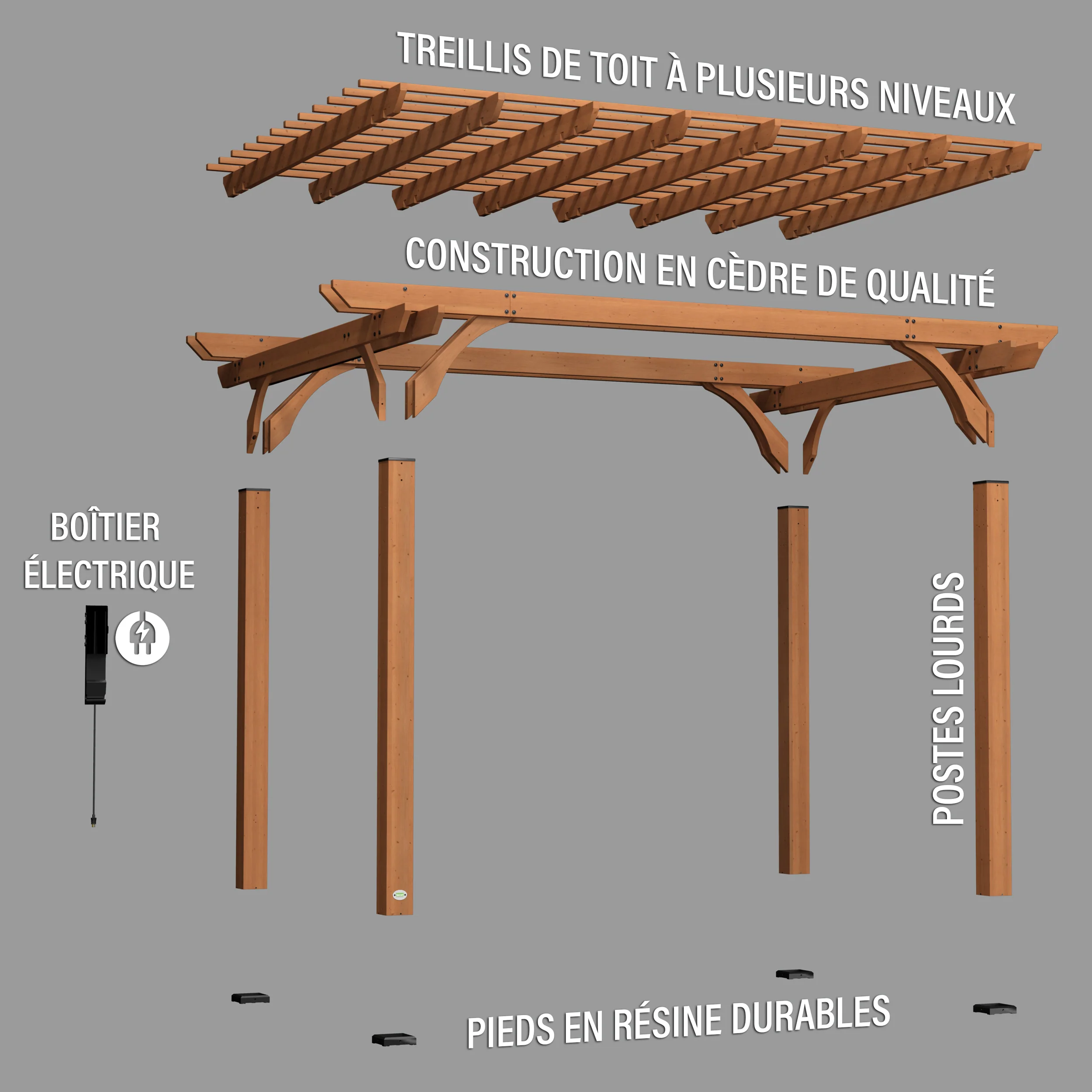 Beaumont 14ft x 10ft Pergola - Image 9