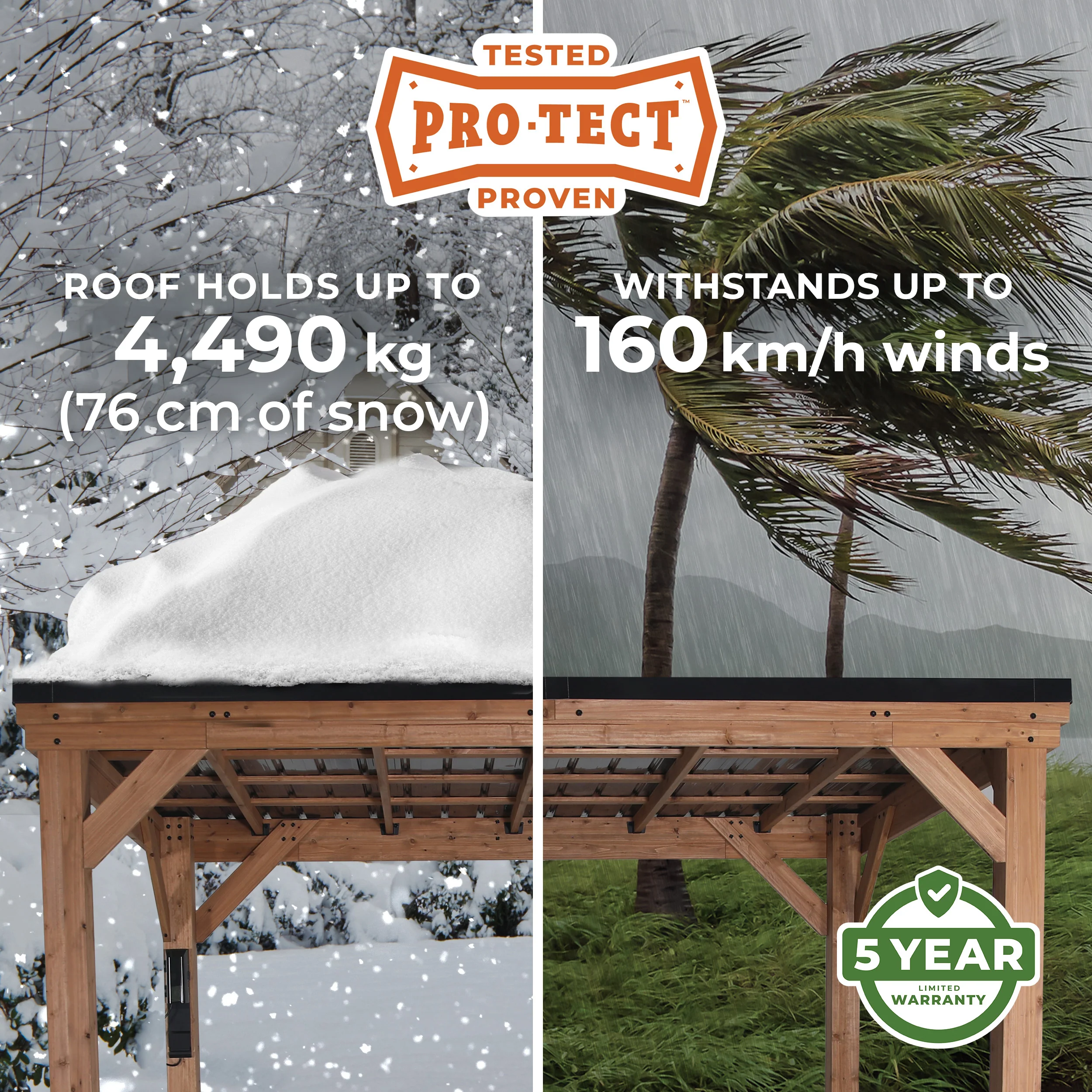 Arcadia 20ft x 9.5ft Slope Roof Gazebo - Image 3