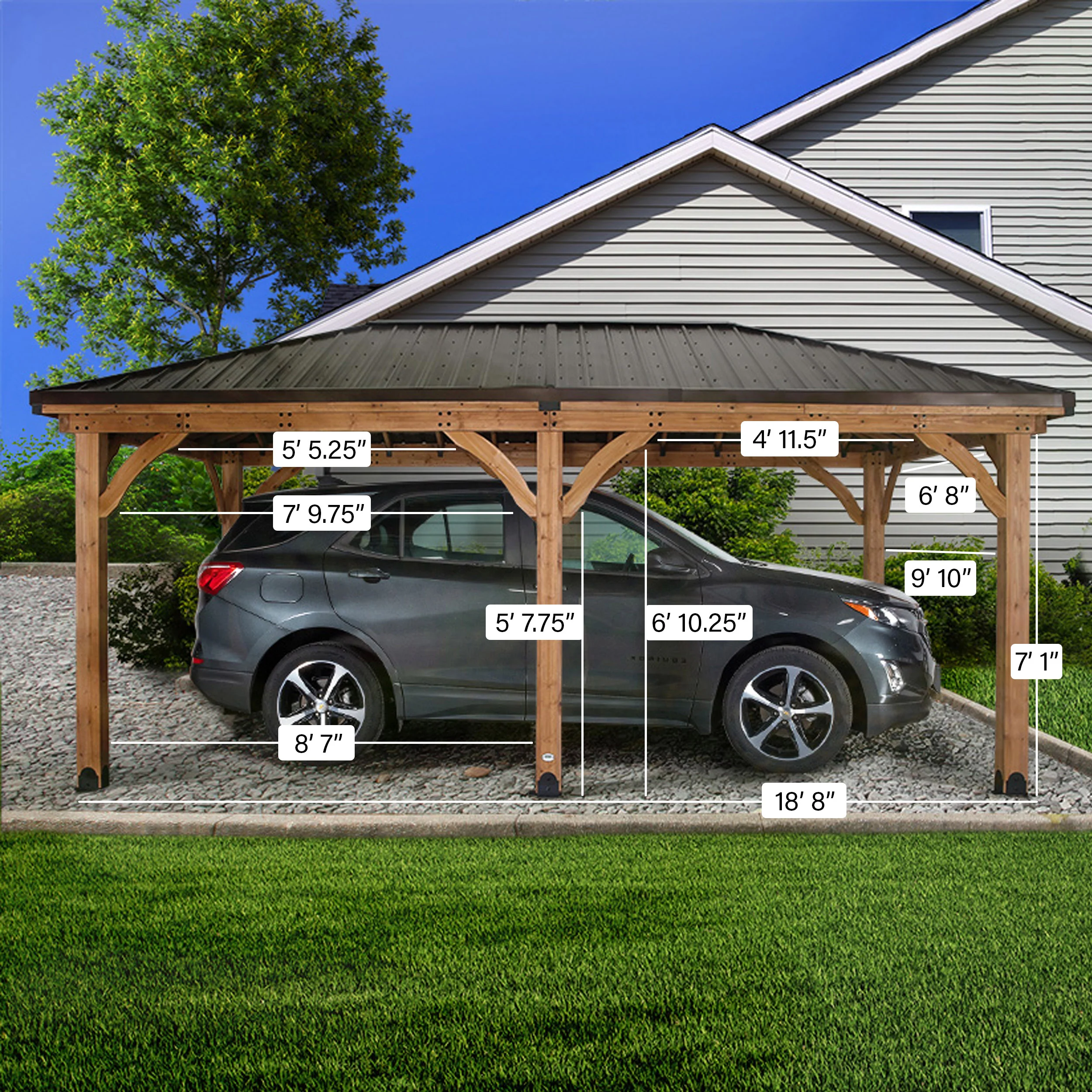 Barrington 20ft x 12ft Carport/Gazebo - Image 7