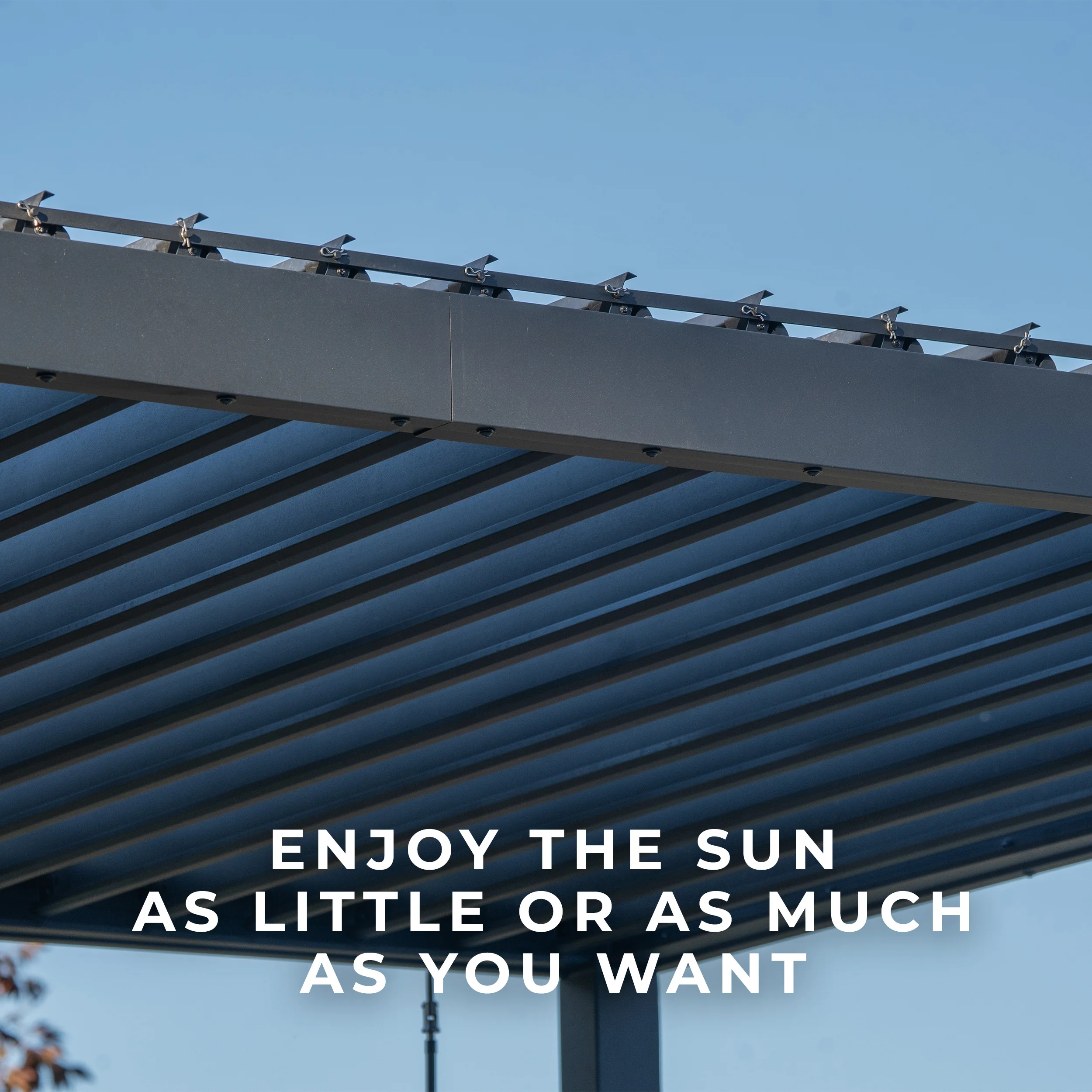 Sarasota 20ft x 10ft Steel Louvered Pergola - Image 6