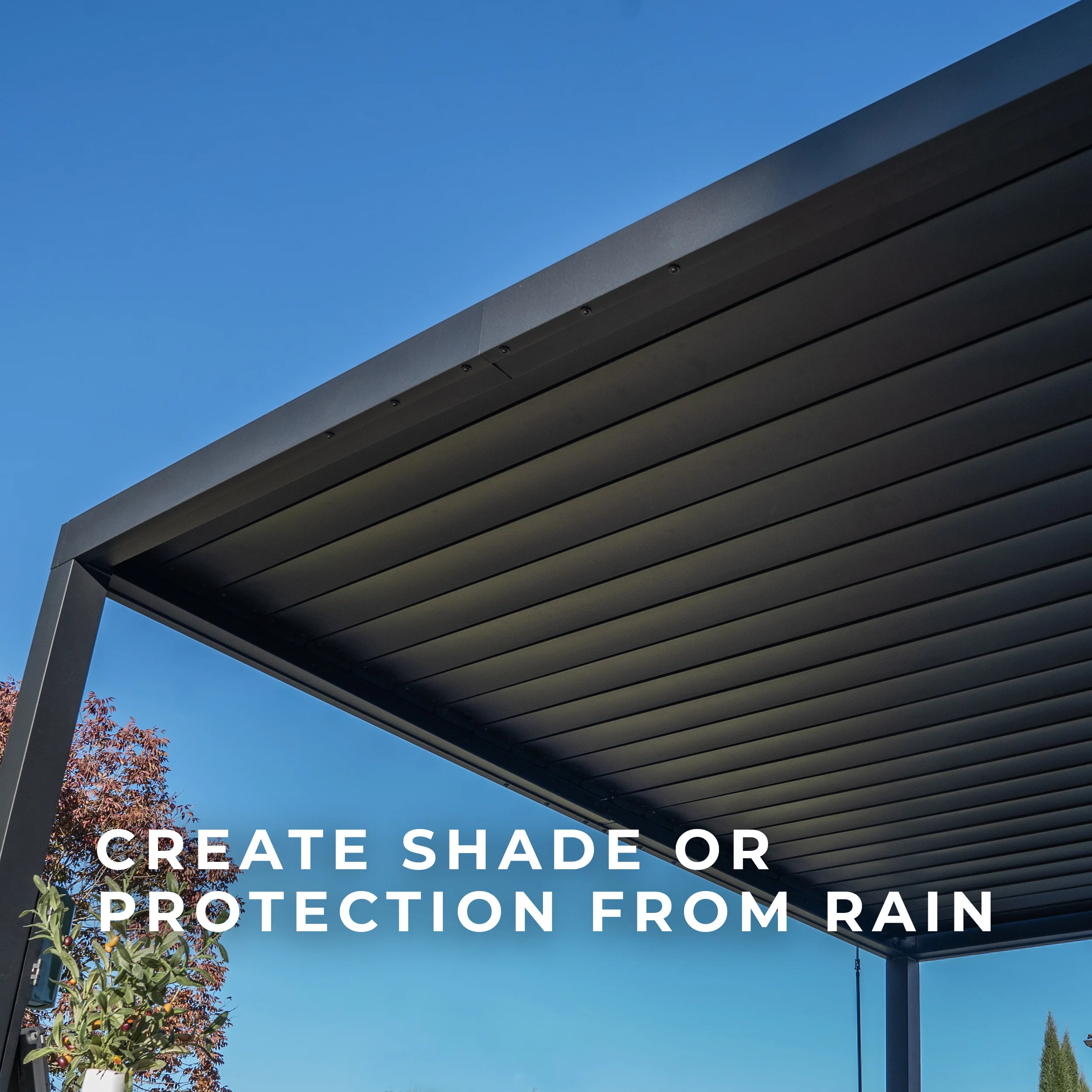 Sarasota 20ft x 10ft Steel Louvered Pergola - Image 7