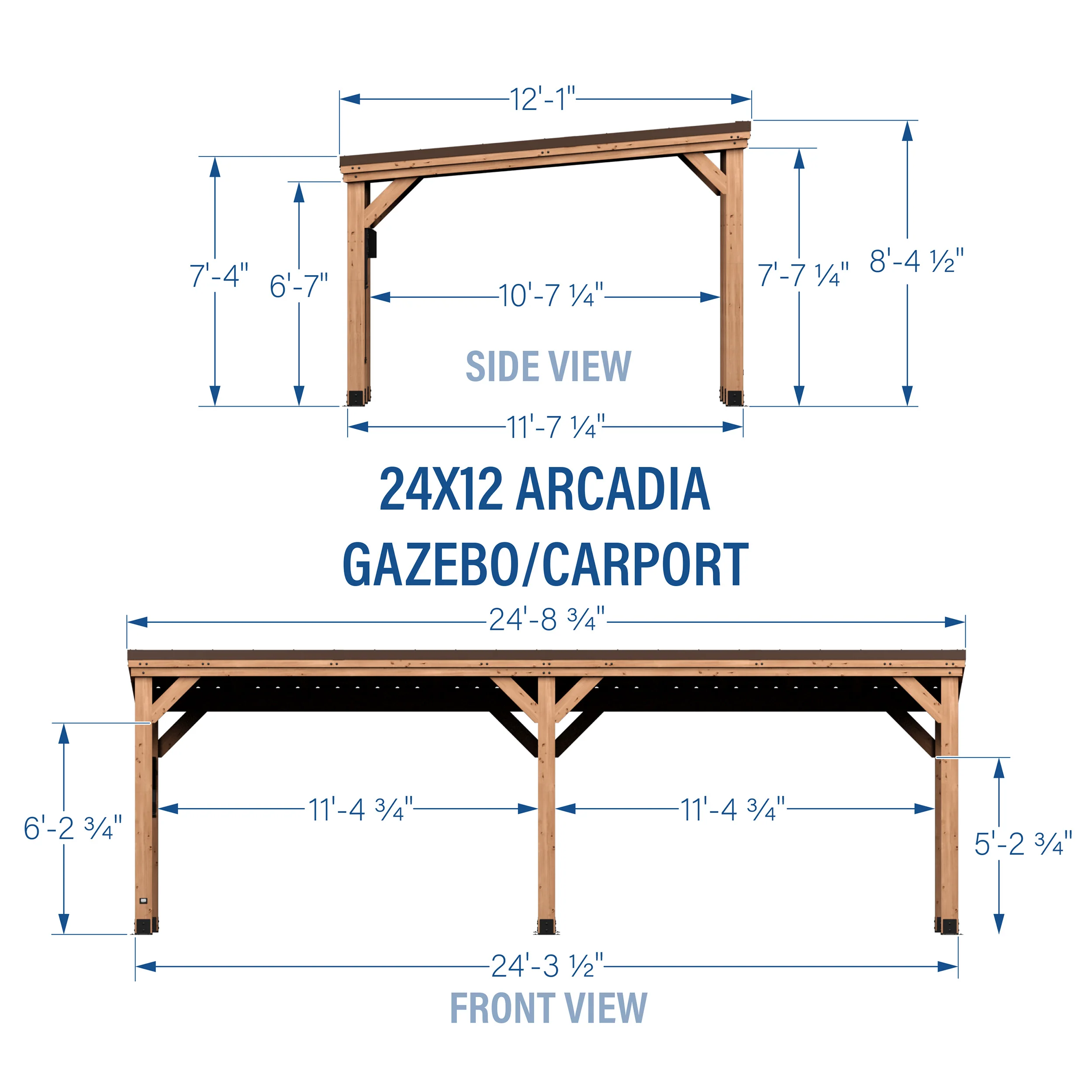 Arcadia 24ft x 12ft Sloped Roof Gazebo - Image 12
