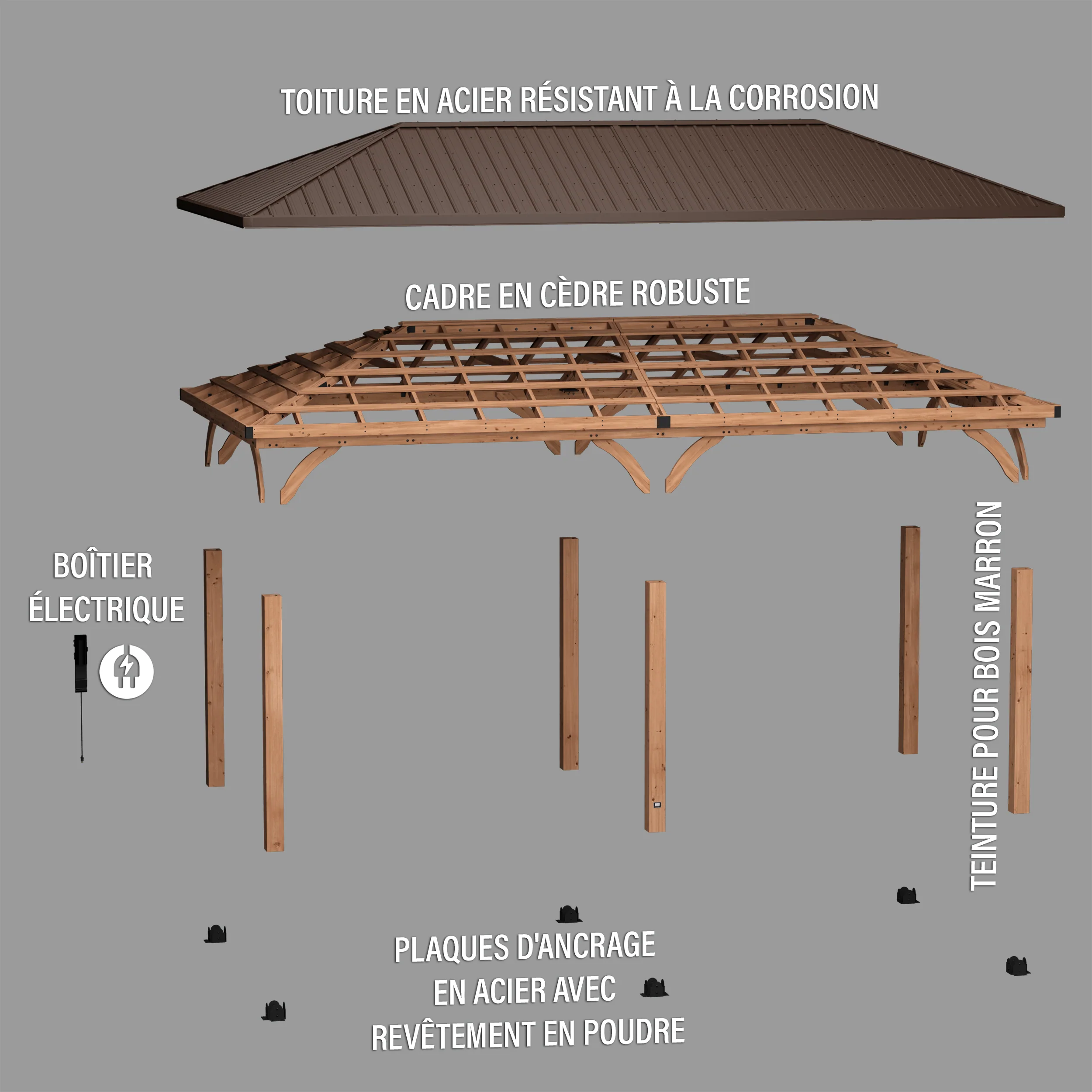 Barrington 24ft x 12ft Carport/Gazebo - Image 14