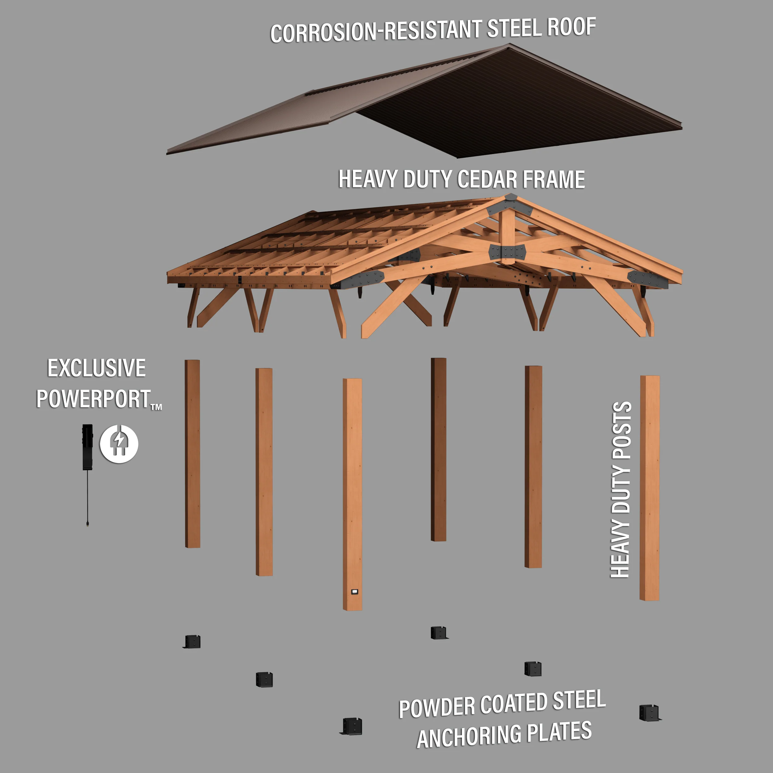 Norwood 24ft x 12ft Carport/Gazebo - Image 16
