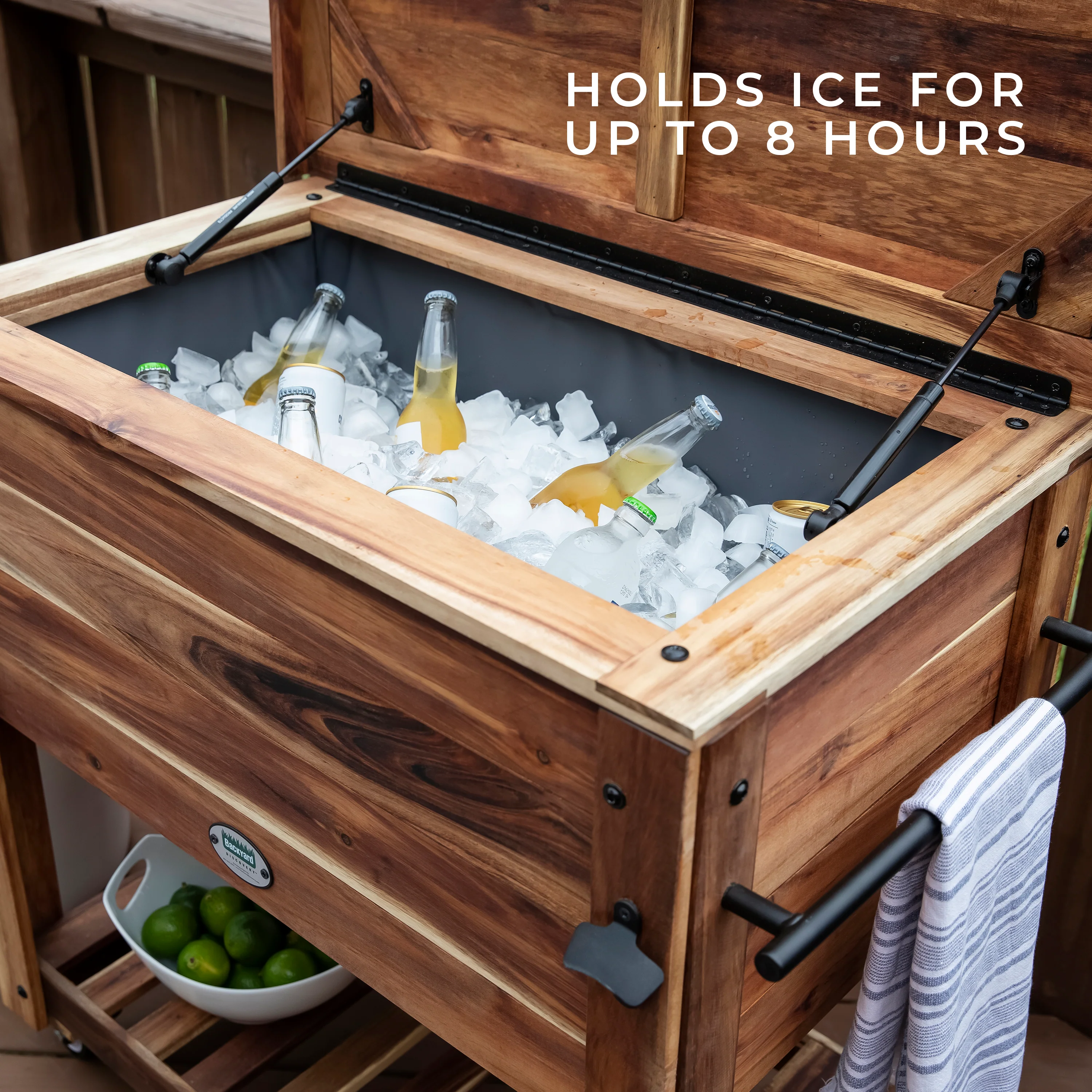 94.6L Patio Cooler-Acacia - Image 5