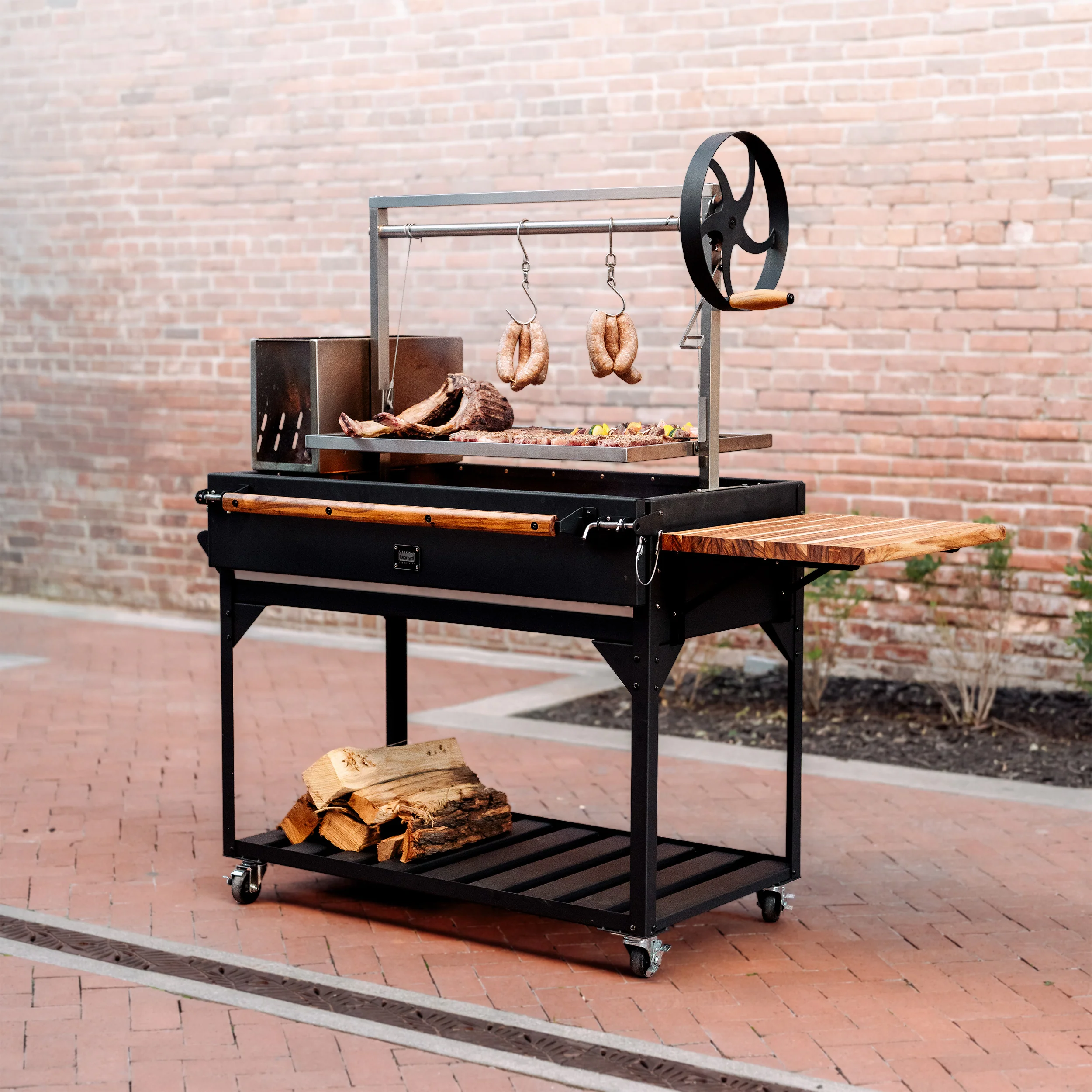 Premium Argentine/Santa Maria BBQ Grill with Wood Fire and Charcoal Grill - Image 12