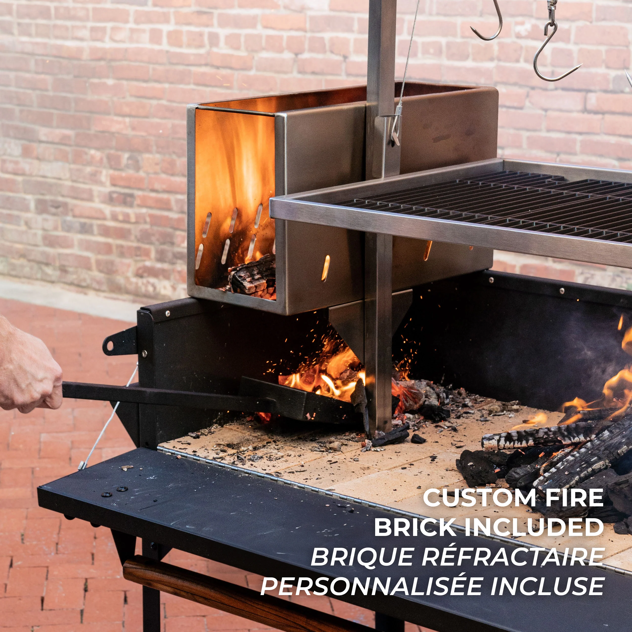 Premium Argentine/Santa Maria BBQ Grill with Wood Fire and Charcoal Grill - Image 3