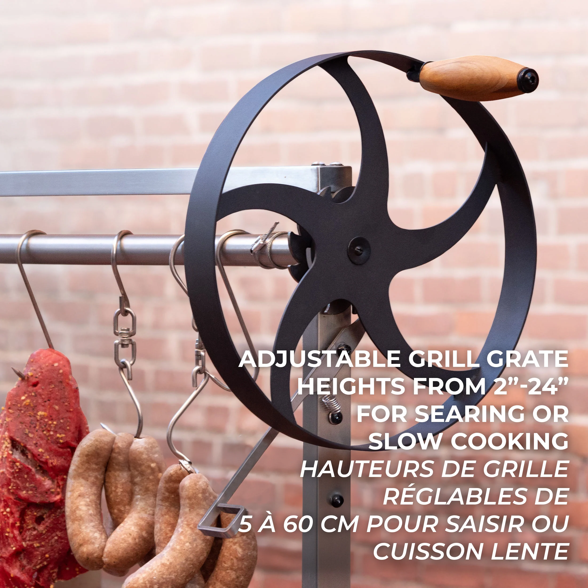 Premium Argentine/Santa Maria BBQ Grill with Wood Fire and Charcoal Grill - Image 7