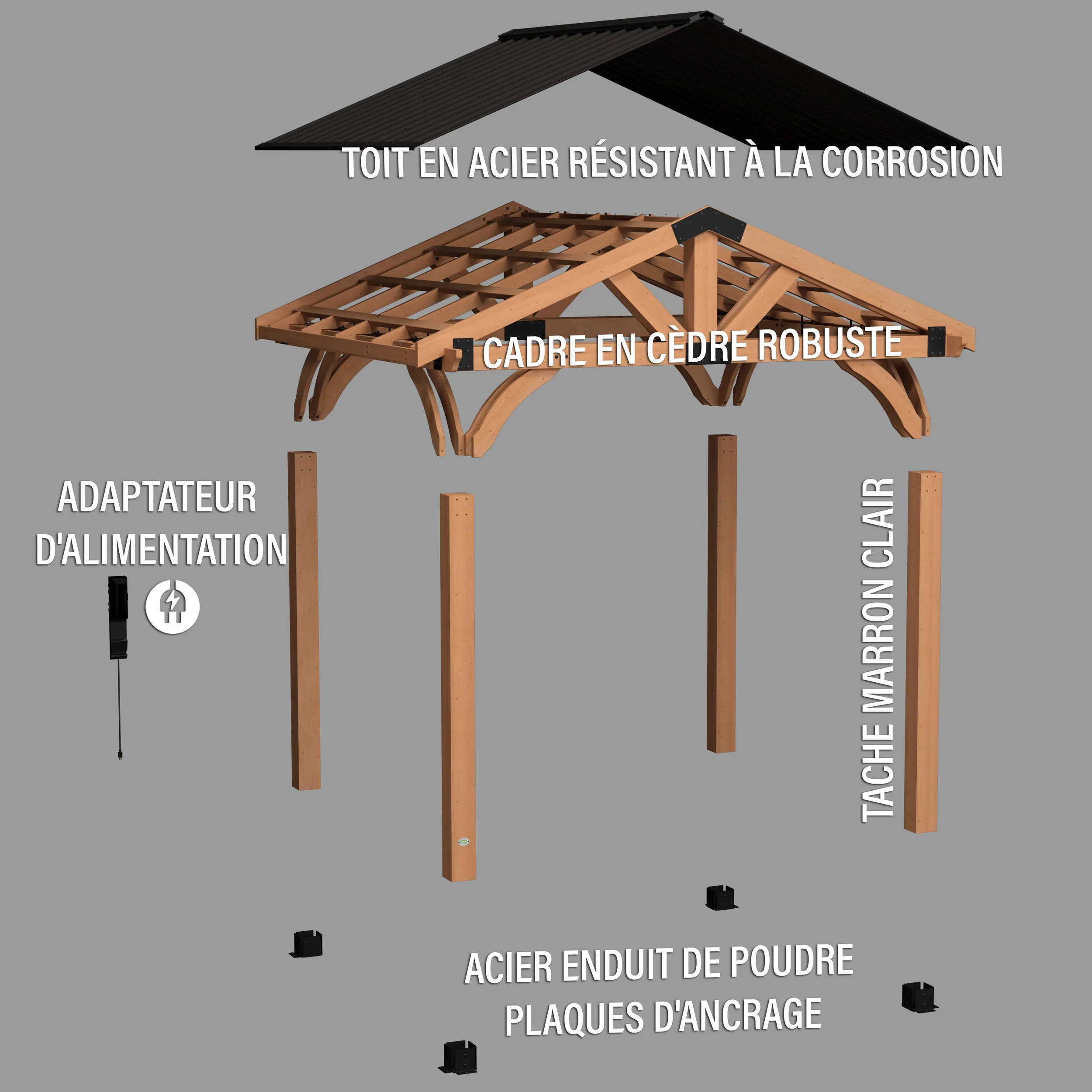 Arlington 12ft x 10ft Gazebo with Electric - Image 11