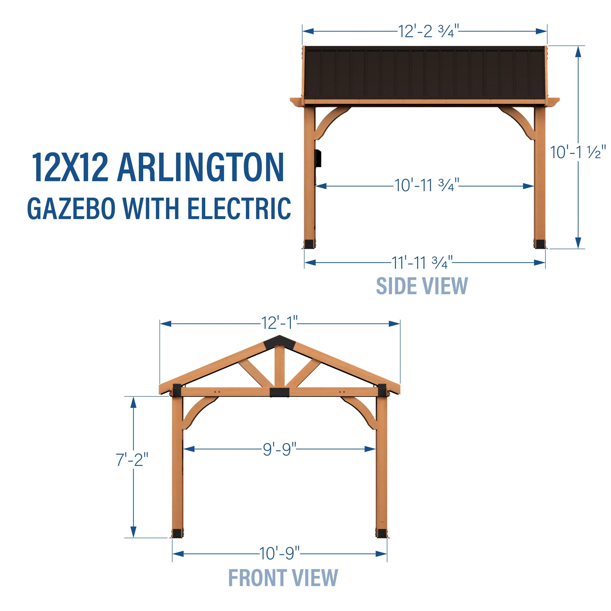 Arlington 12ft x 12ft Gazebo with Electric - Image 11