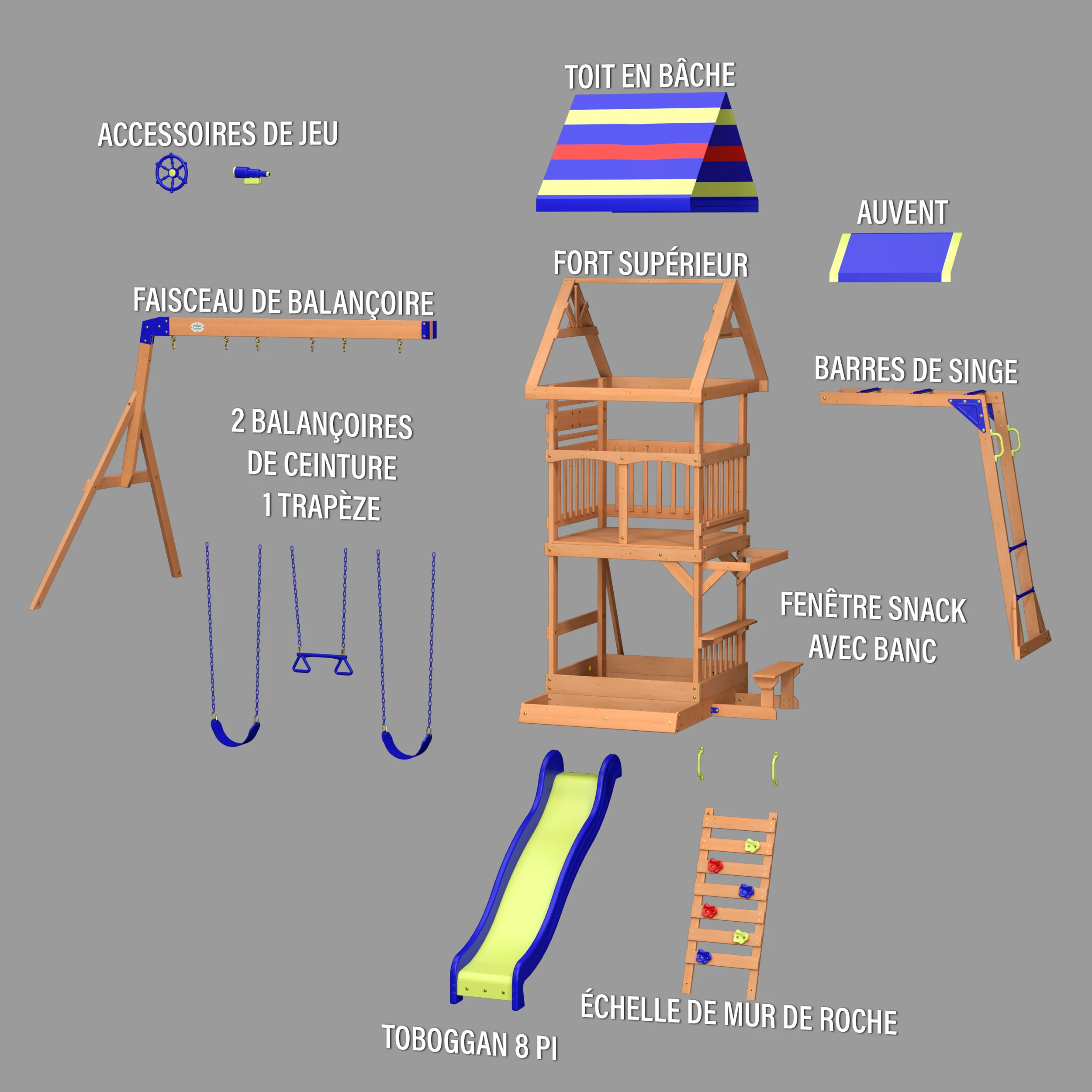Beach Front Wooden Swing Set - Image 10