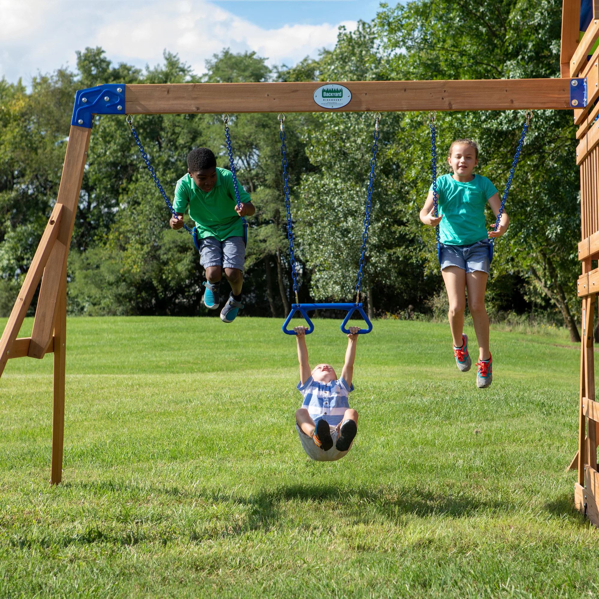 Beach Front Wooden Swing Set - Image 4