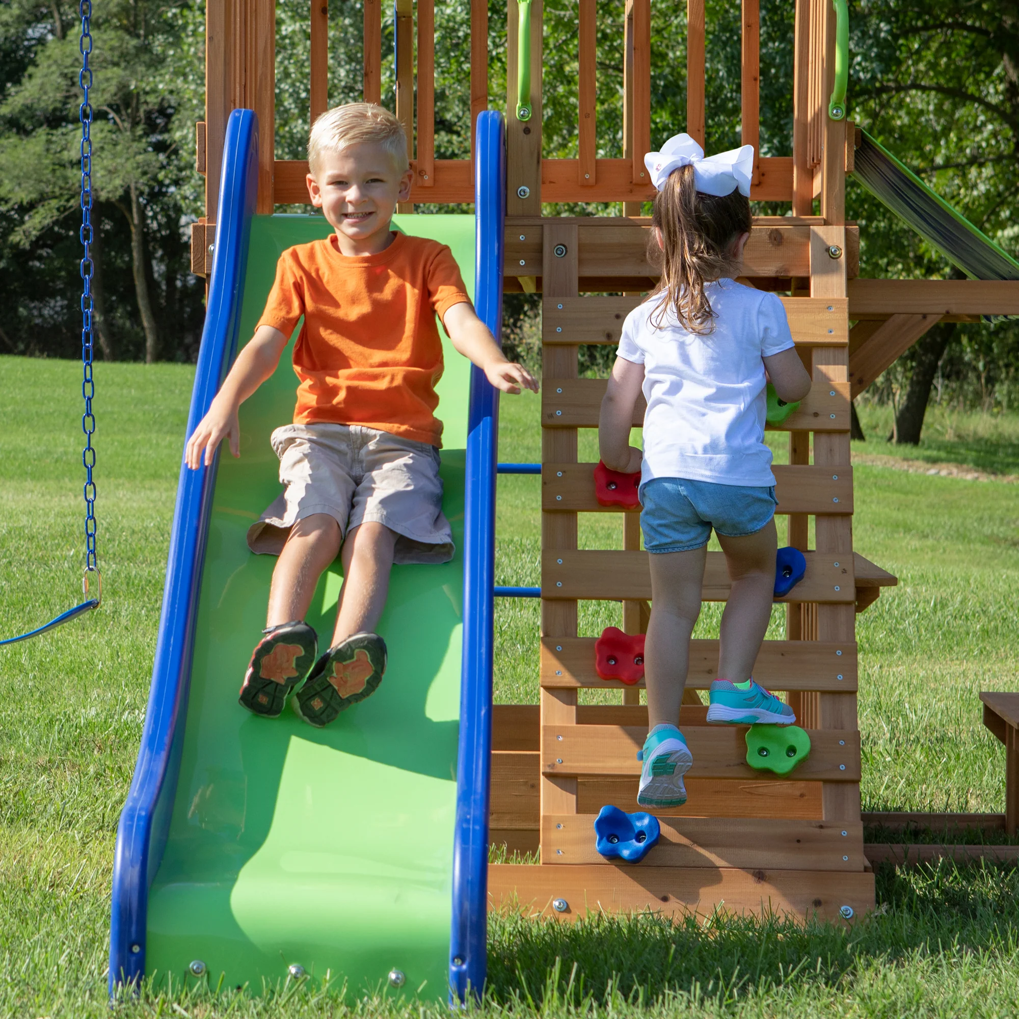 Beach Front Wooden Swing Set - Image 5