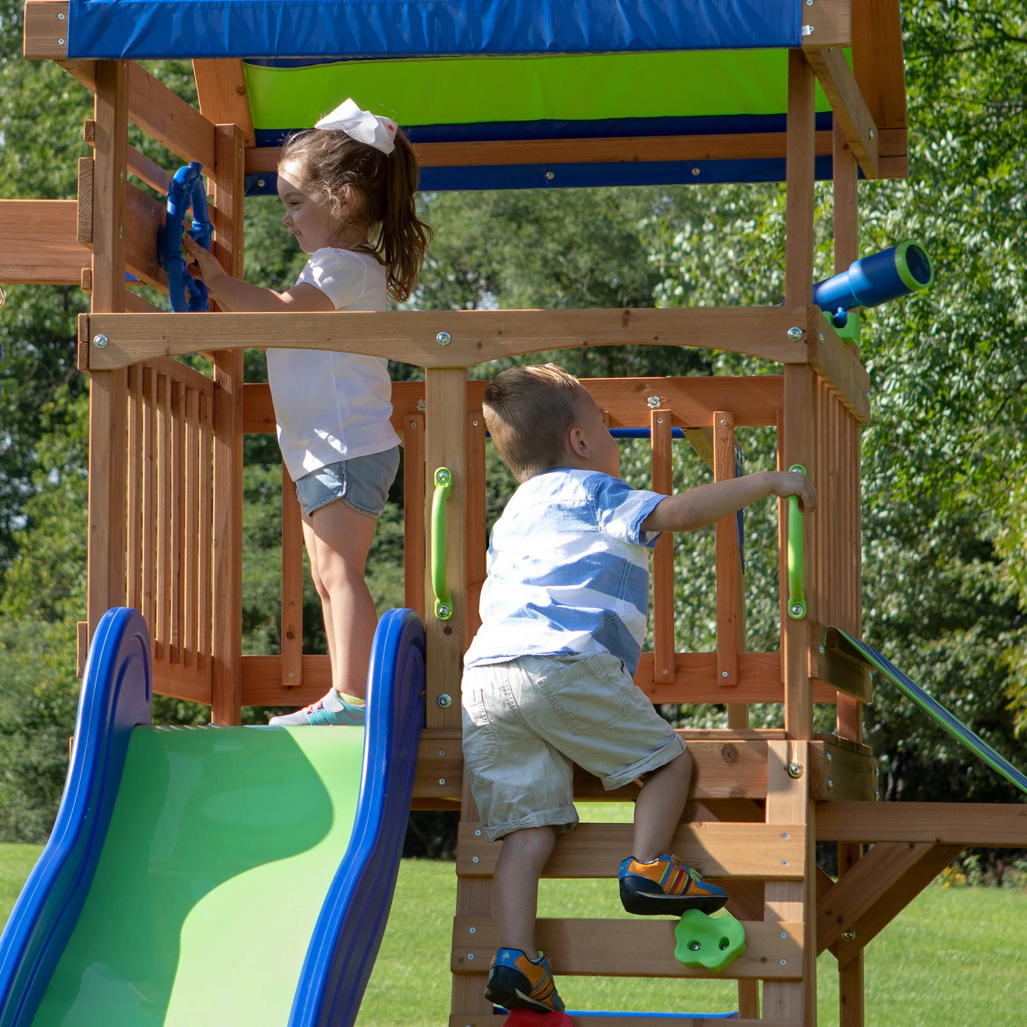 Beach Front Wooden Swing Set - Image 8