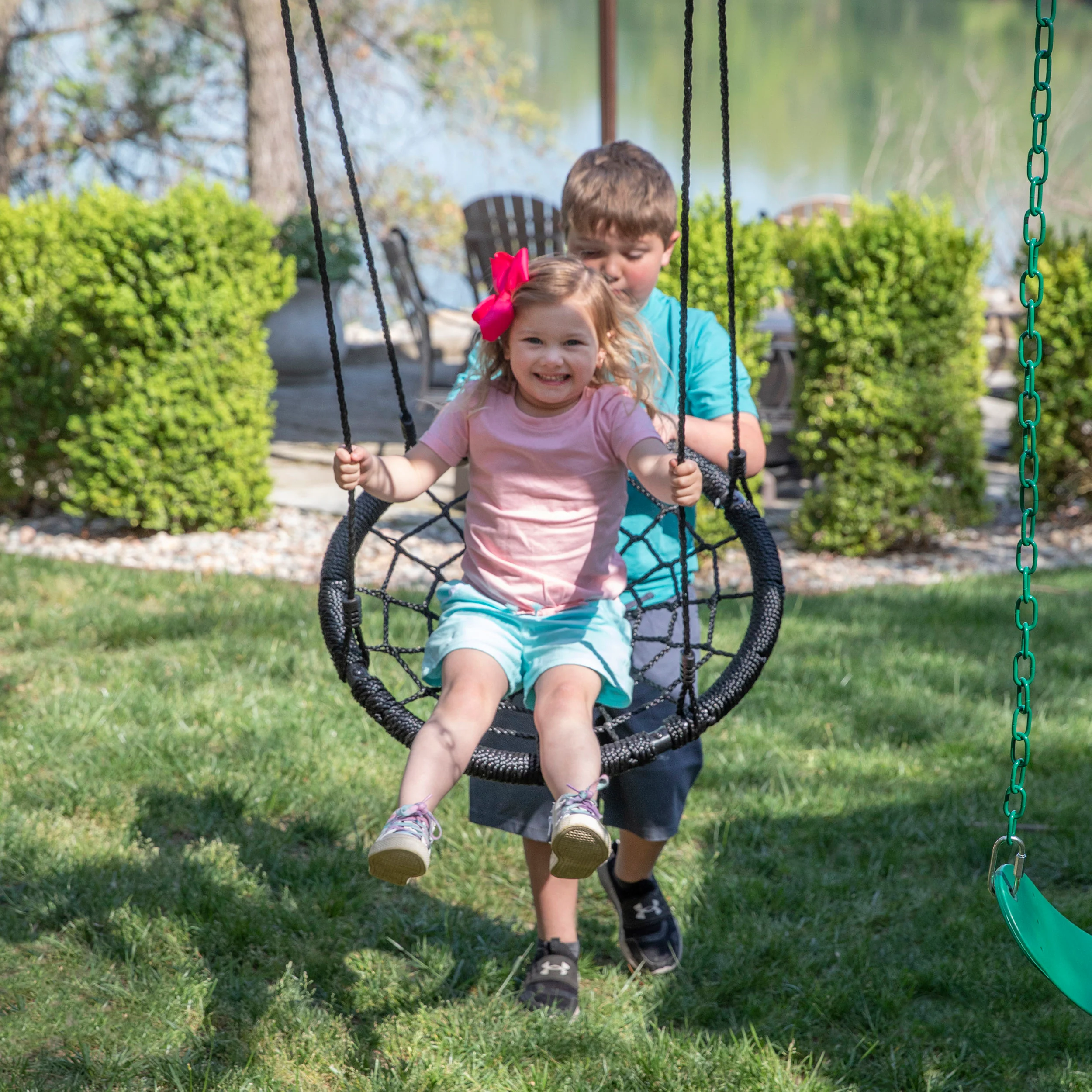 Endeavor II Swing Set With Green Wave Slide - Image 5