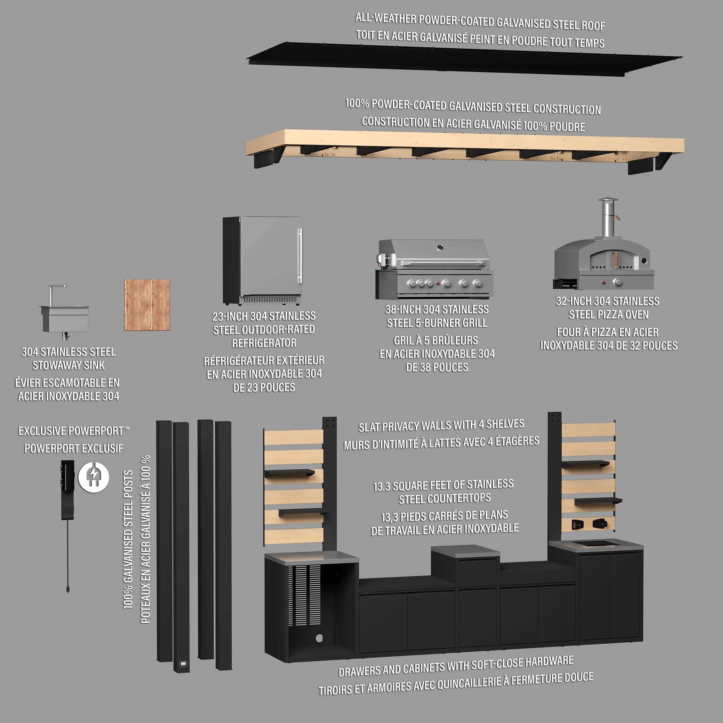 Fusion Flame 2 Outdoor Kitchen - Image 25
