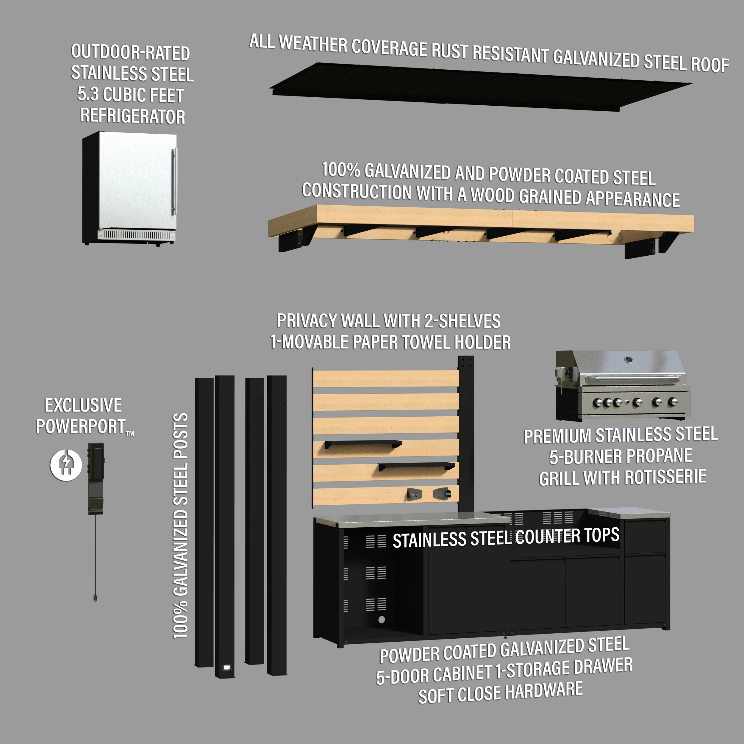 Fusion Flame Outdoor Kitchen - Image 21