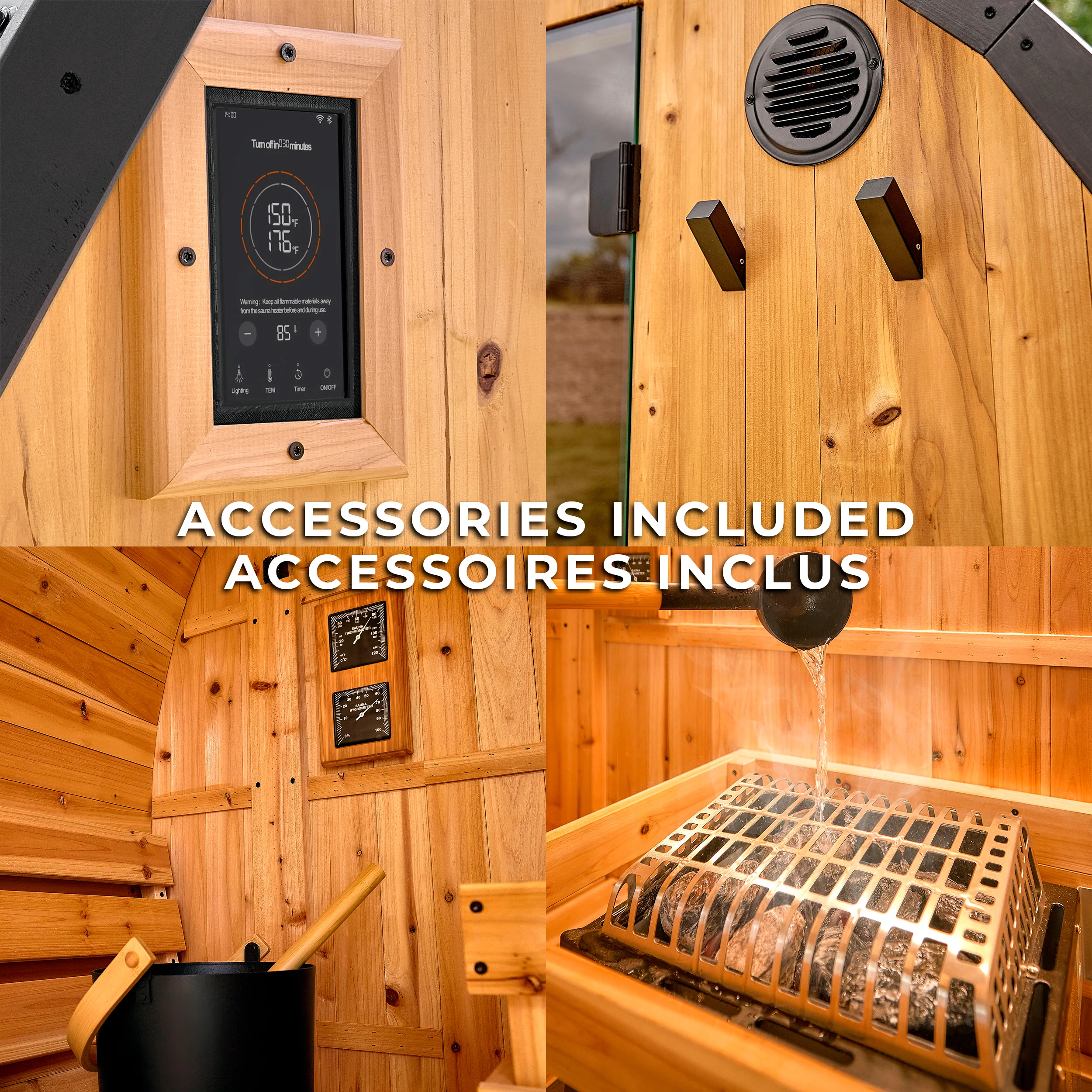 Paxton Outdoor Barrel Sauna – 2-4 Person - Image 11