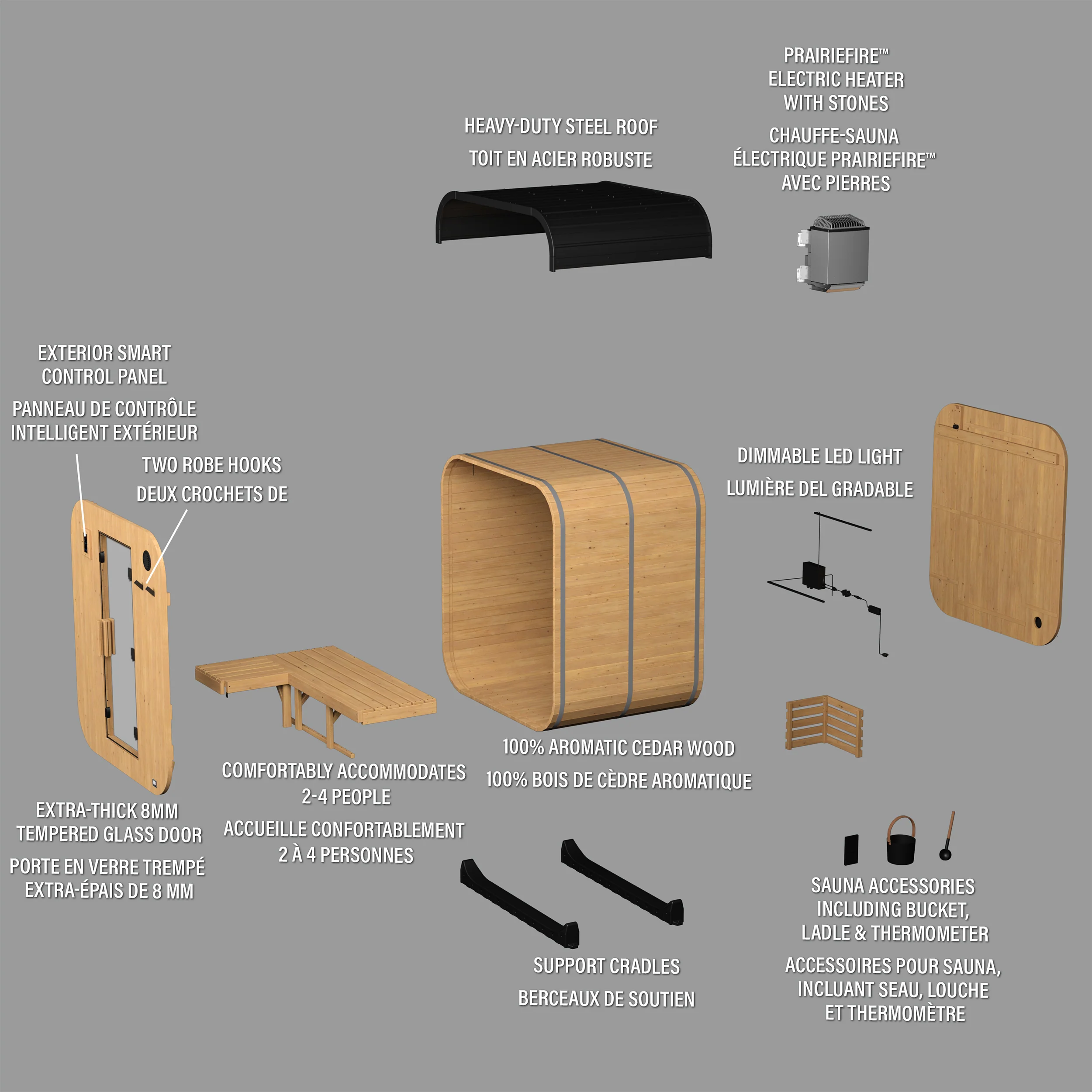Lennon Outdoor Cube Sauna – 2-4 Person - Image 13