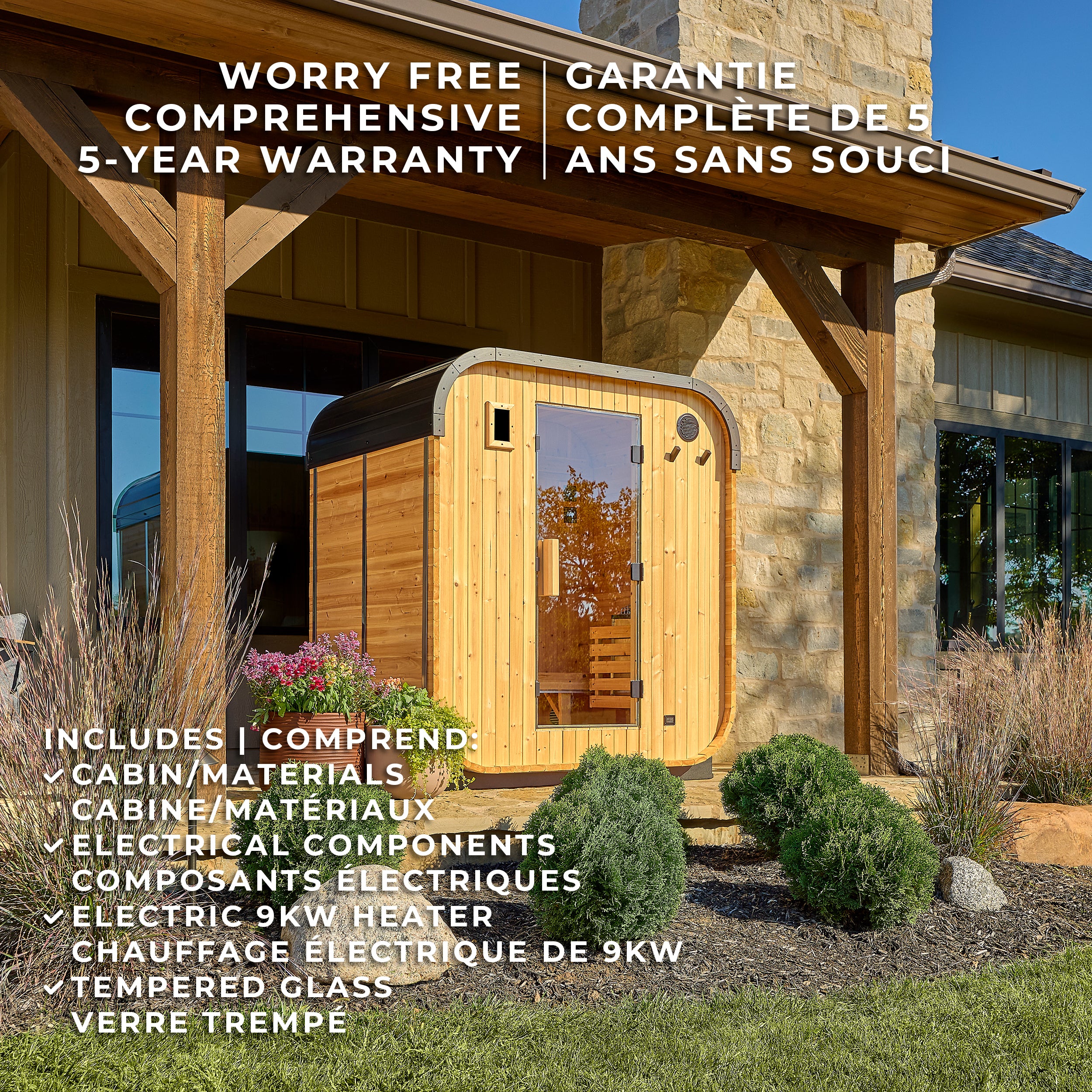 Lennon Outdoor Cube Sauna – 2-4 Person - Image 3