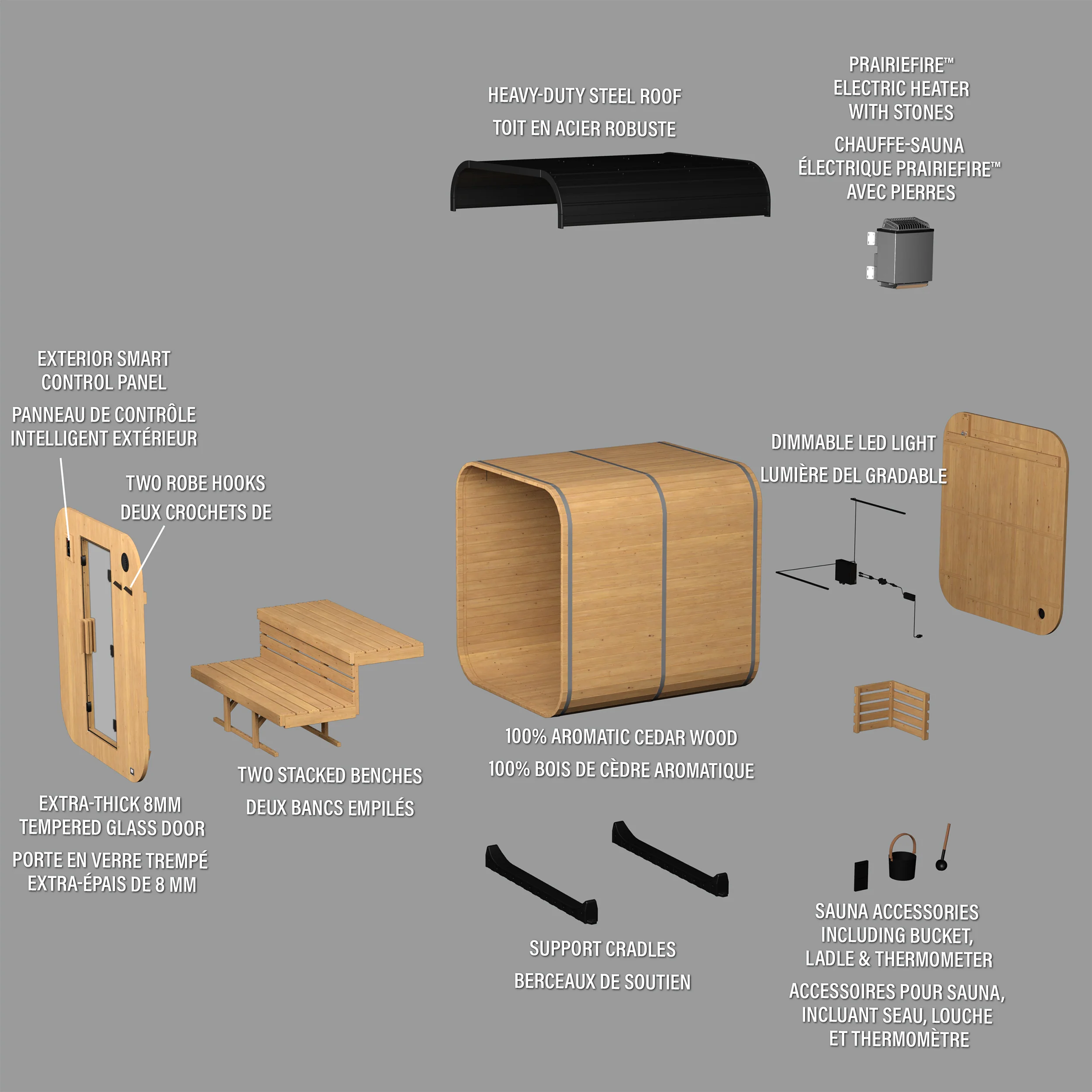 Lennon Outdoor Cube Sauna – 4-6 Person - Image 13