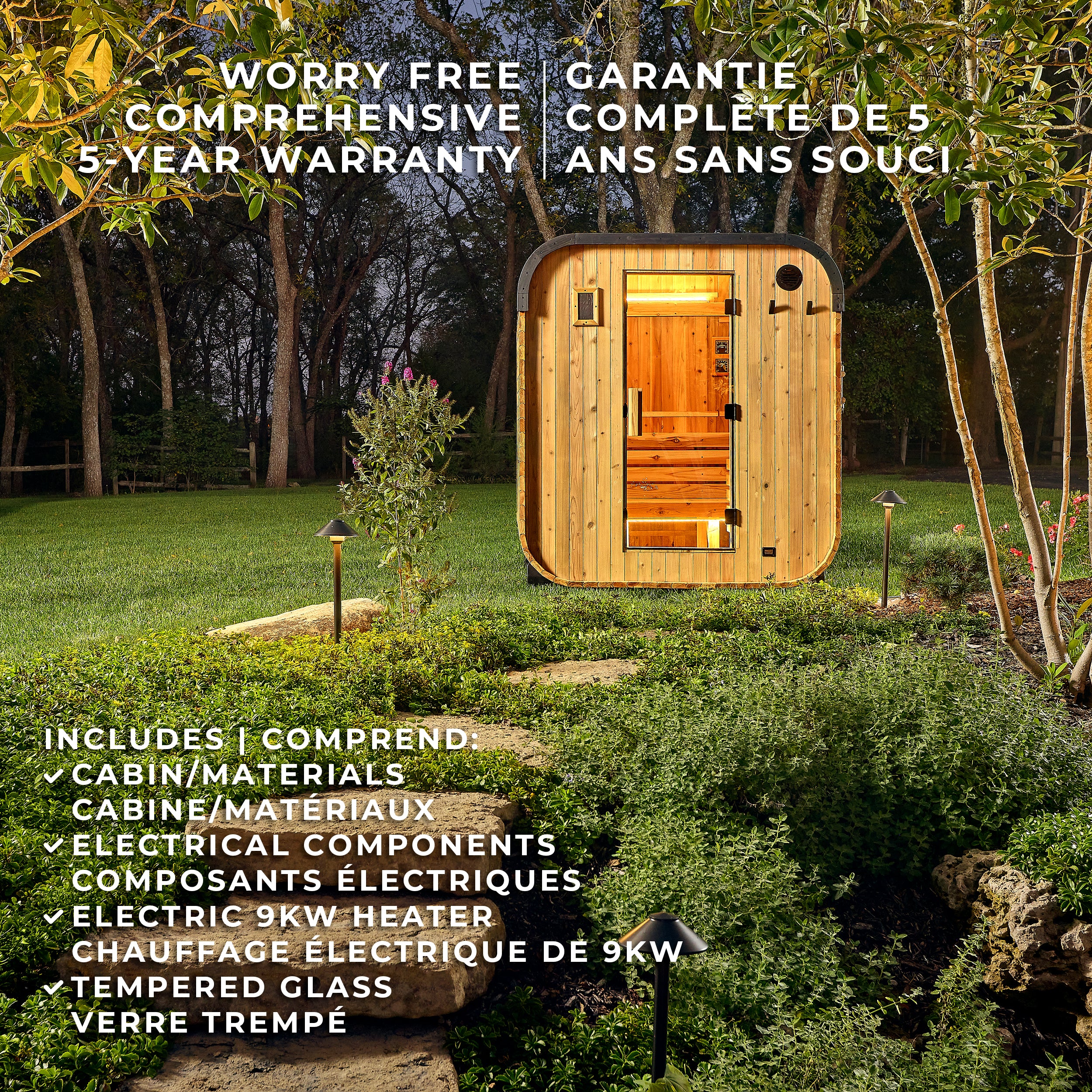 Lennon Outdoor Cube Sauna – 4-6 Person - Image 3