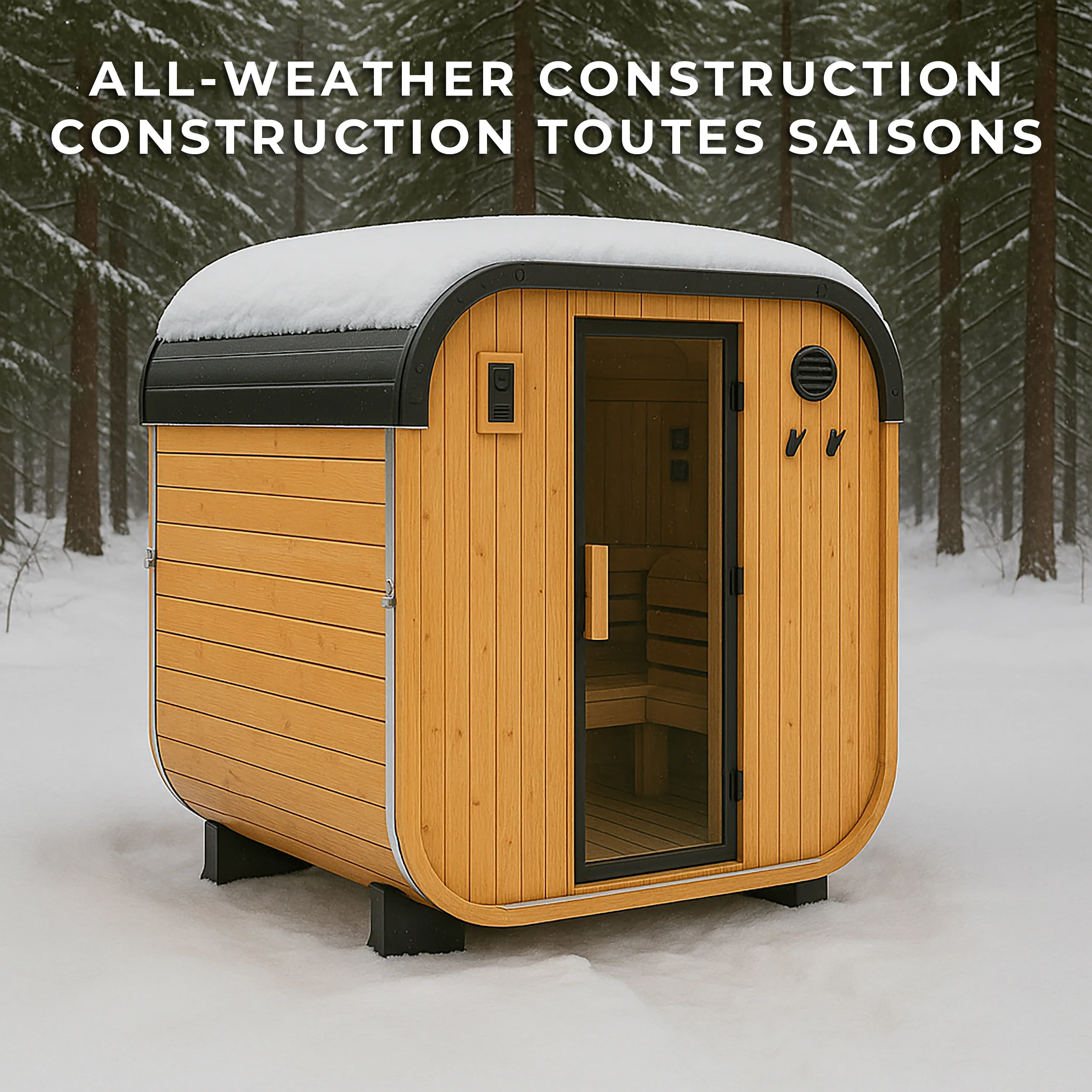 Lennon Outdoor Cube Sauna – 4-6 Person - Image 6