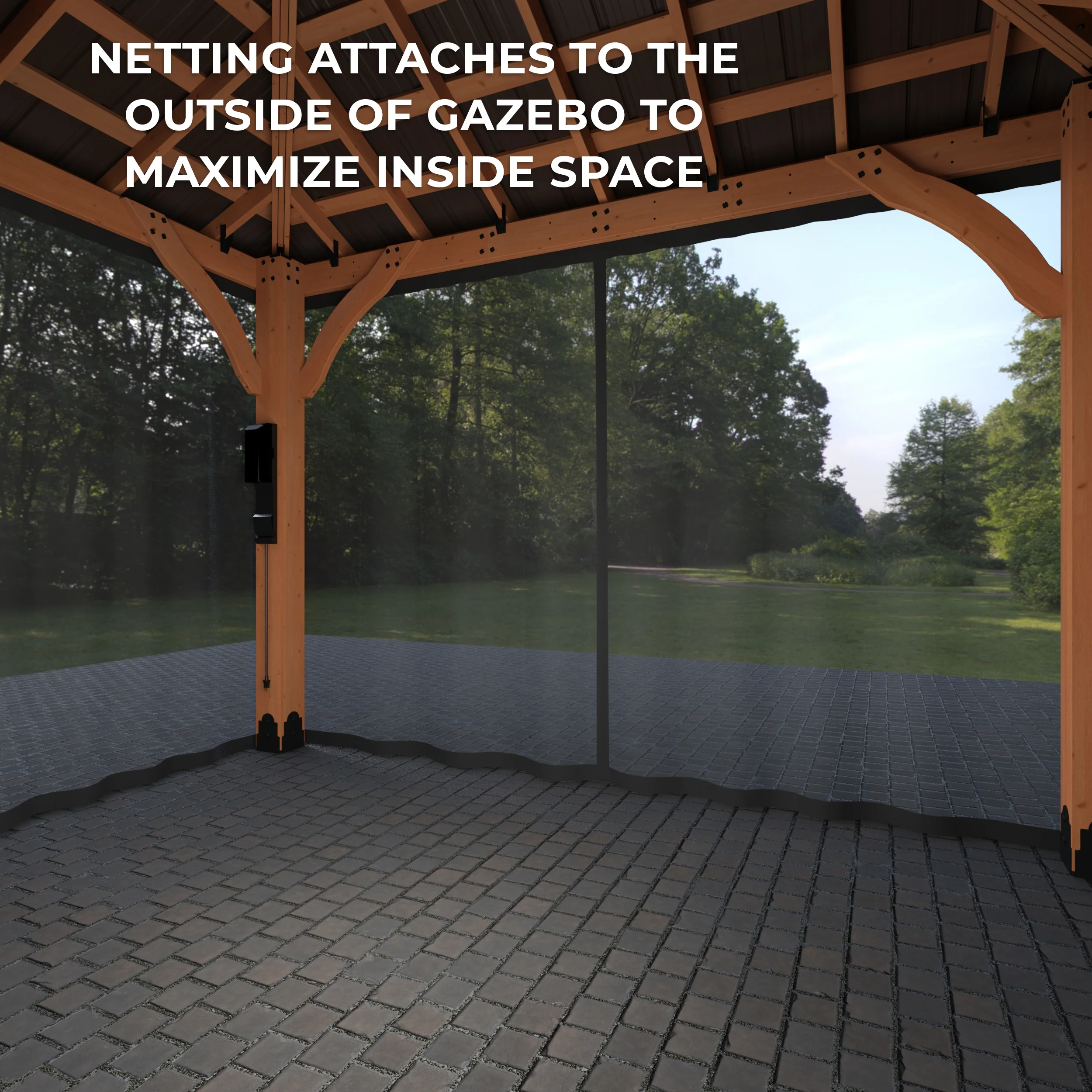 Mosquito Netting Kit-Norwood Gazebo - Image 4