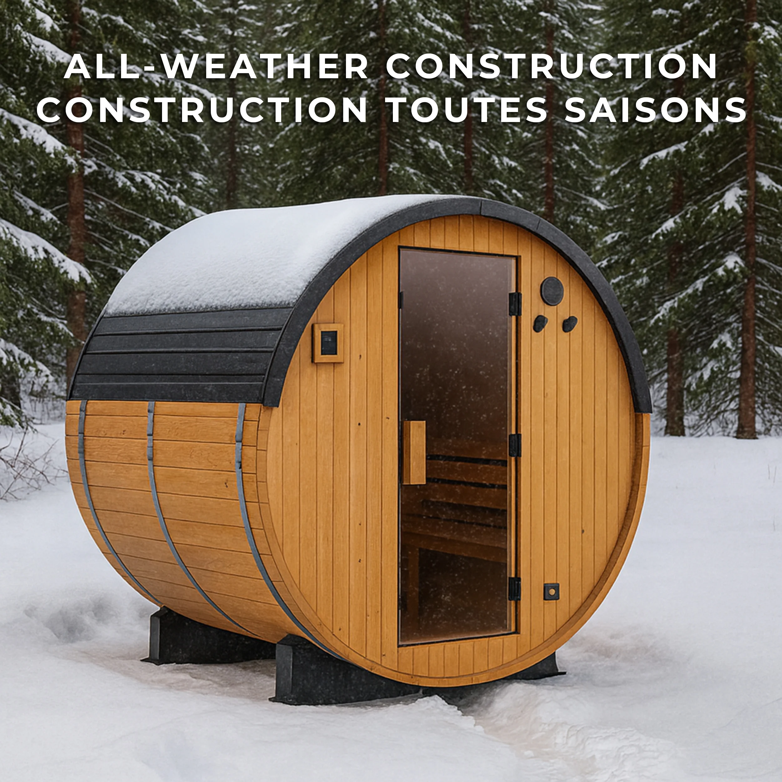 Paxton Outdoor Barrel Sauna – 2-4 Person - Image 6