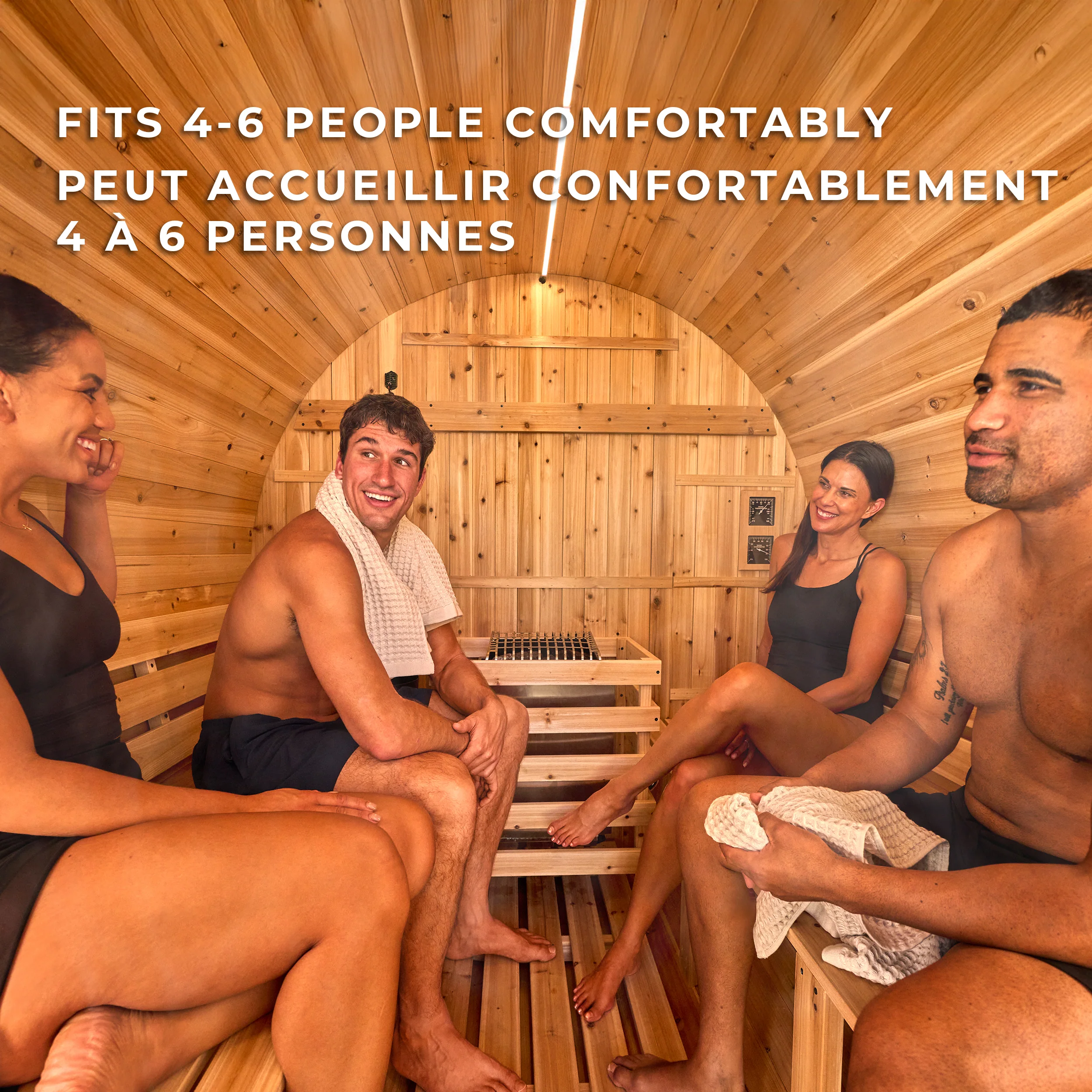 Paxton Outdoor Barrel Sauna – 4-6 Person - Image 8