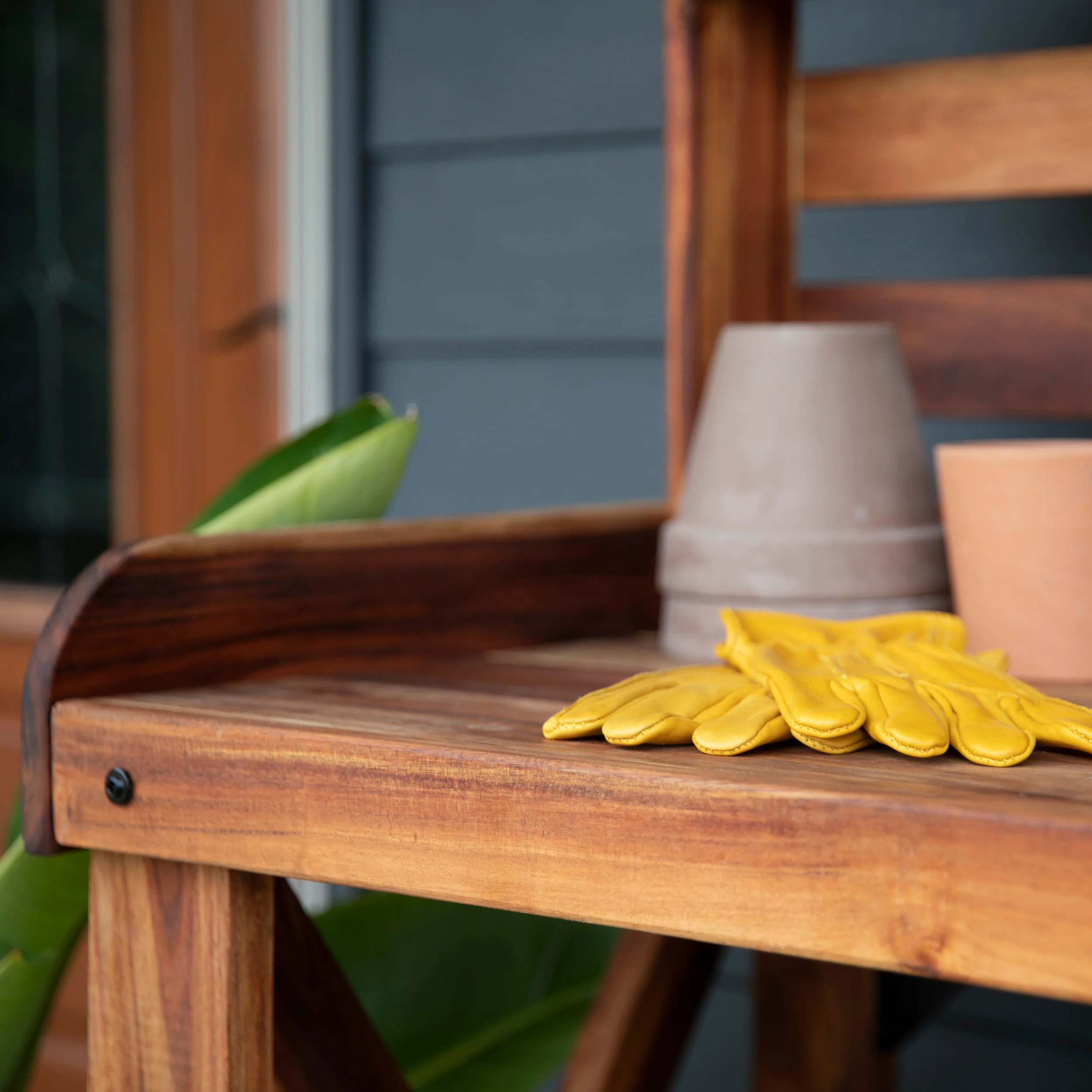 Potting Table/Bench/Serving Bar - Acacia Wood - Image 5