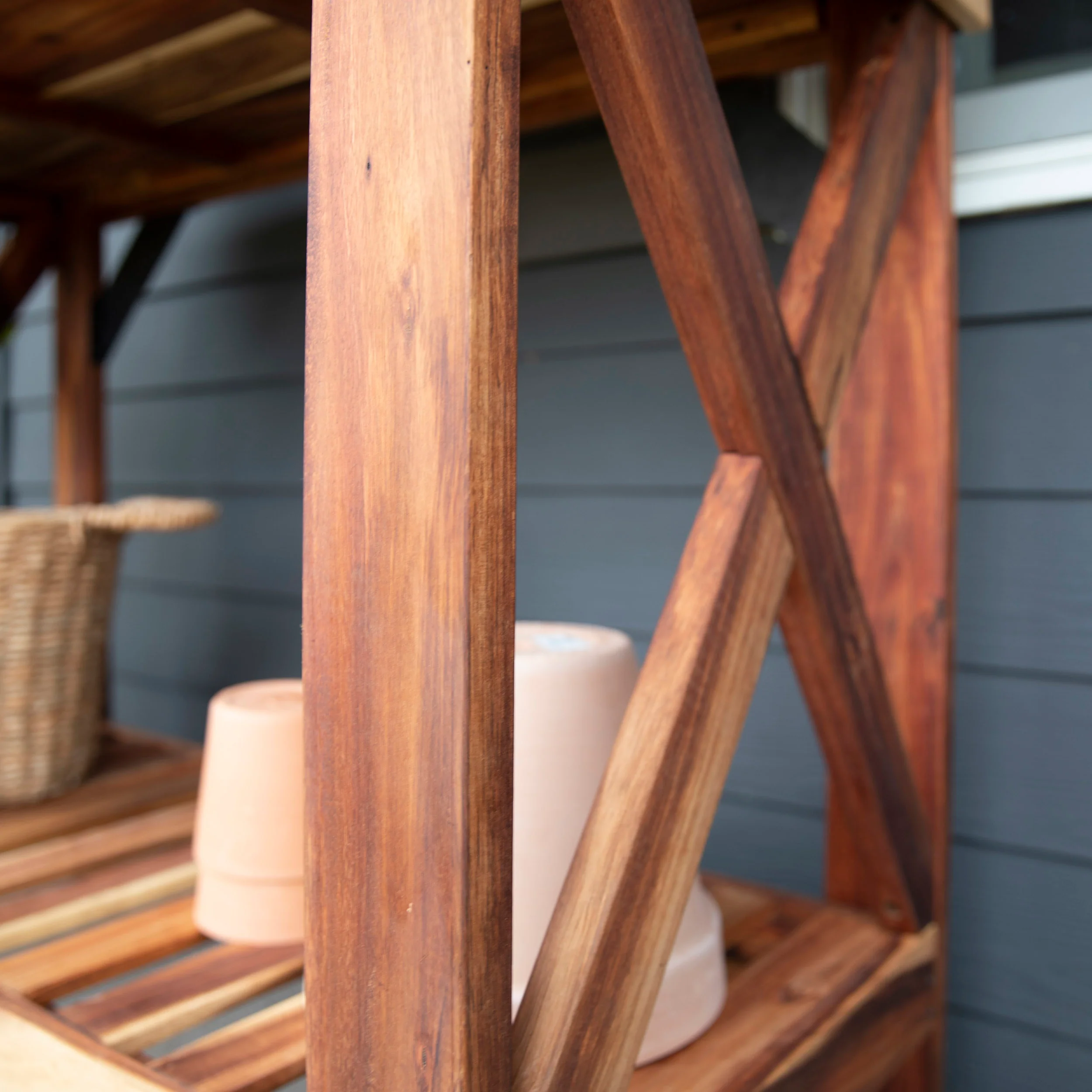 Potting Table/Bench/Serving Bar - Acacia Wood - Image 6