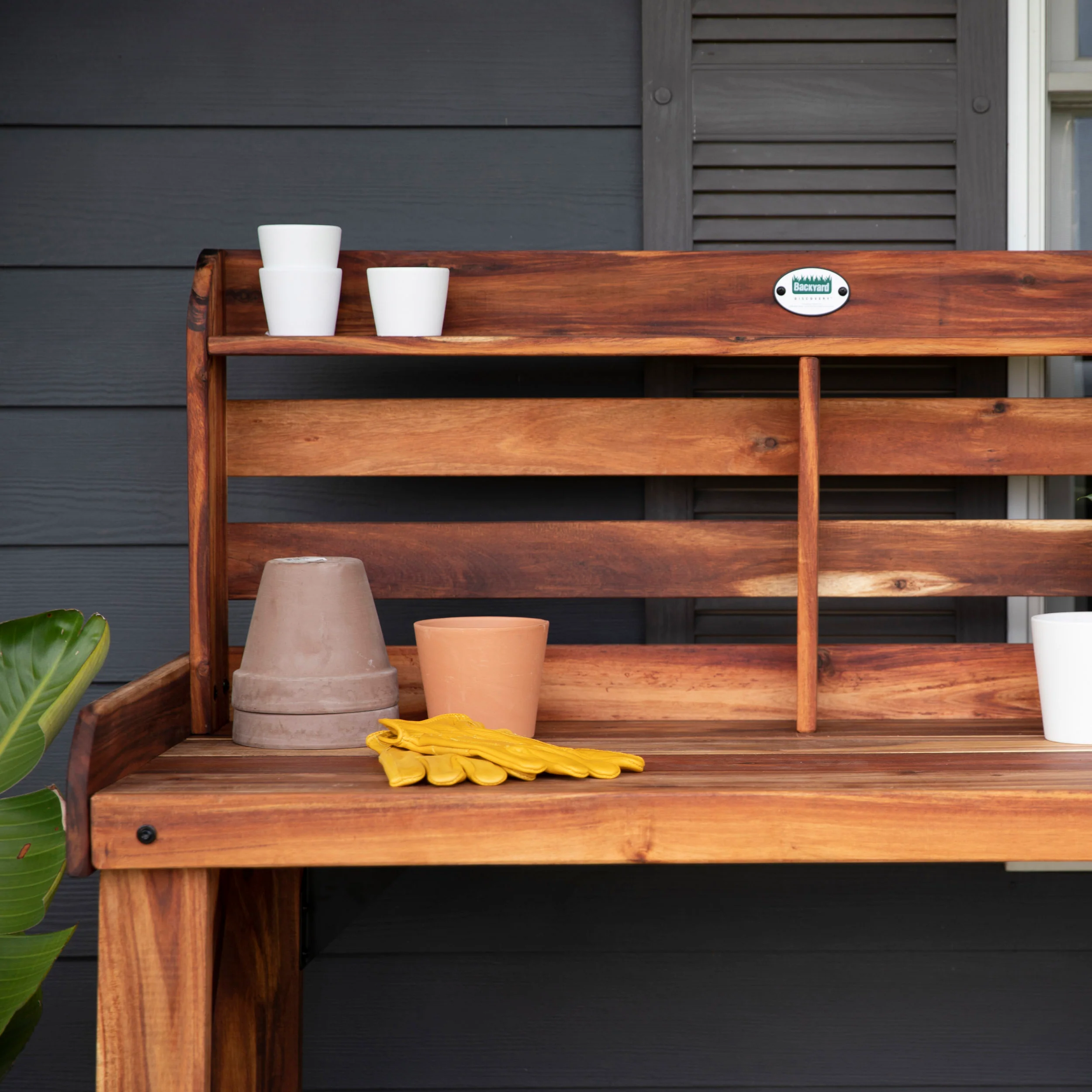 Potting Table/Bench/Serving Bar - Acacia Wood - Image 8