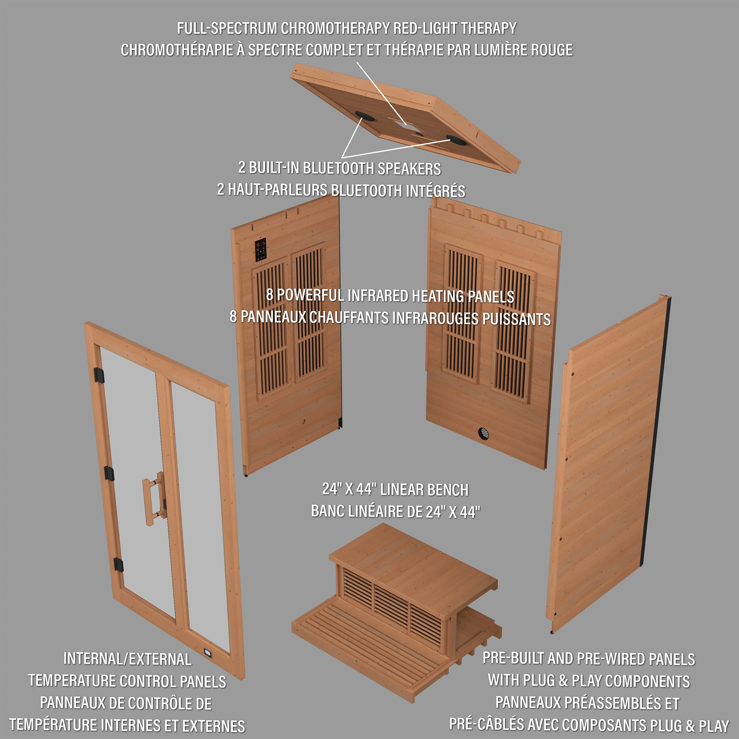 Rylan Indoor Infrared Sauna – 2 Person - Image 14