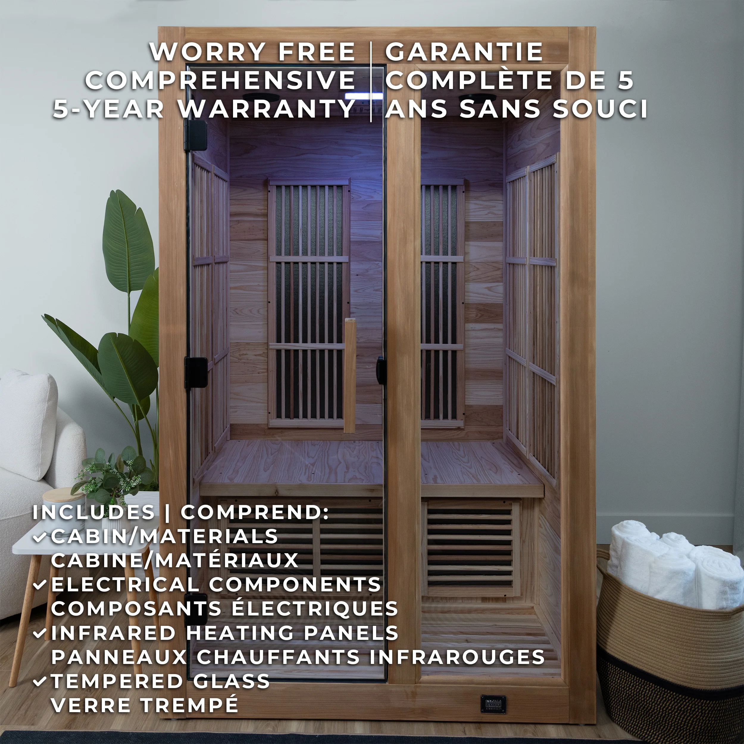 Rylan Indoor Infrared Sauna – 2 Person - Image 3