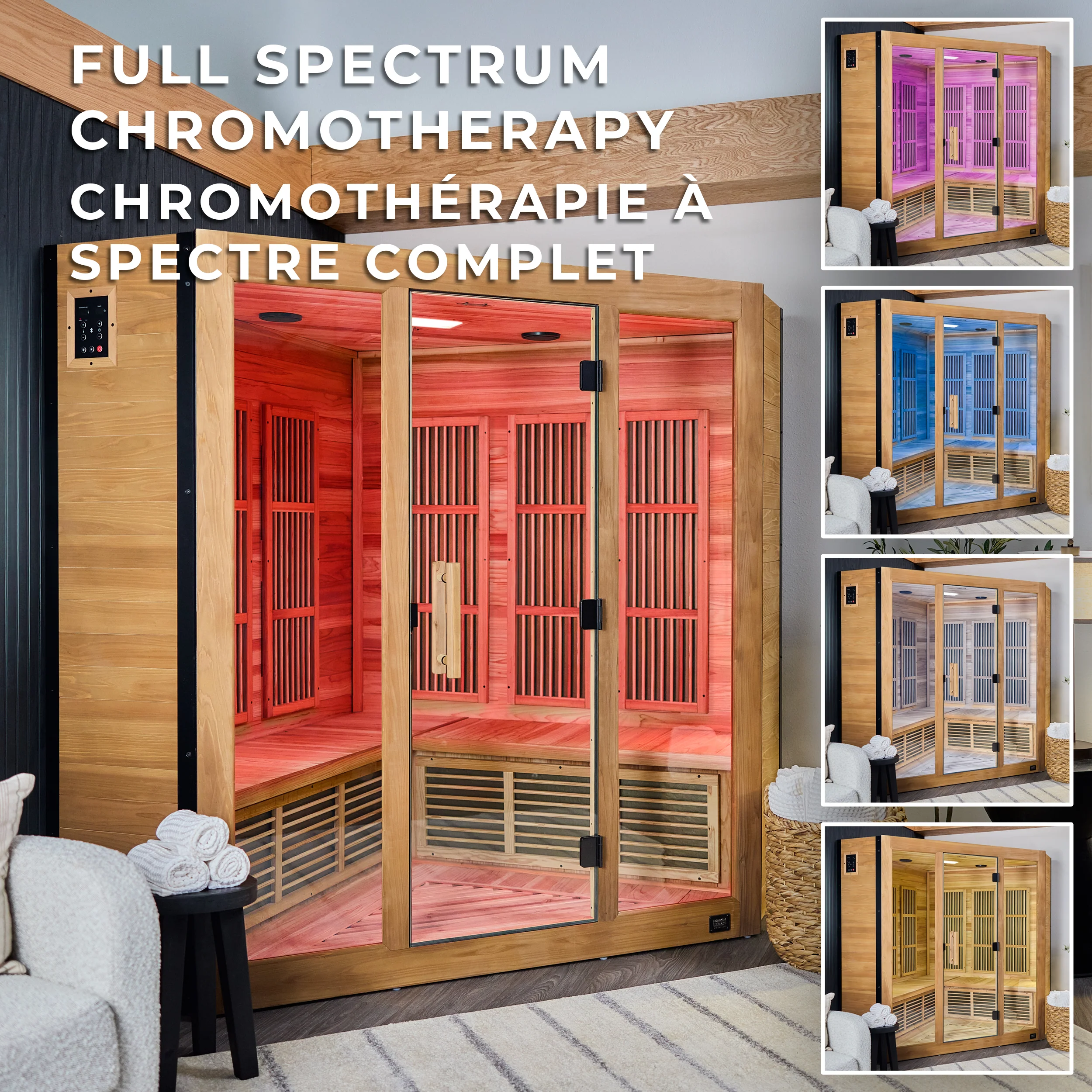 Rylan Indoor Infrared Corner Sauna – 4 Person - Image 10