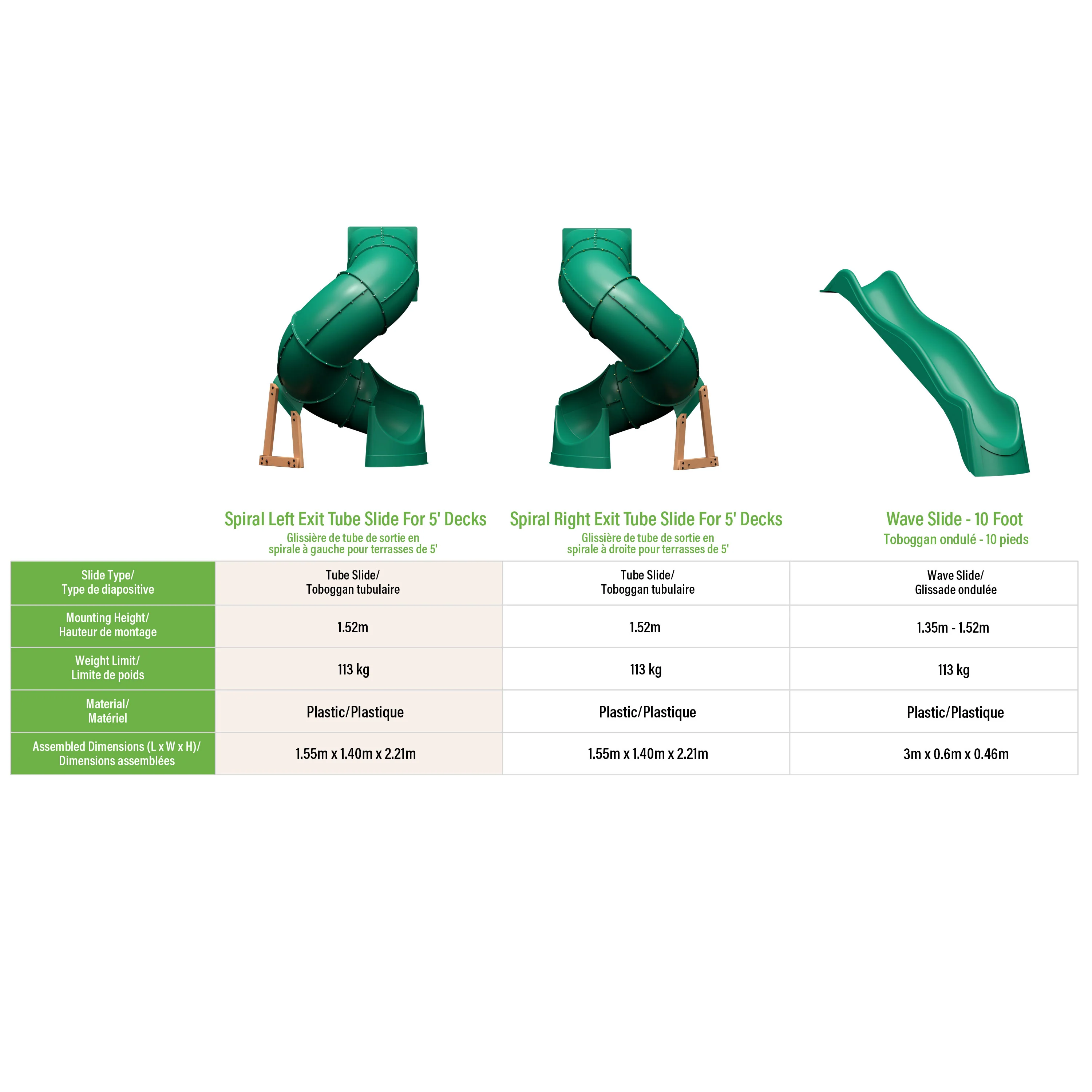 Spiral Right Exit Tube Slide for 1.5 Meter Decks - Image 4