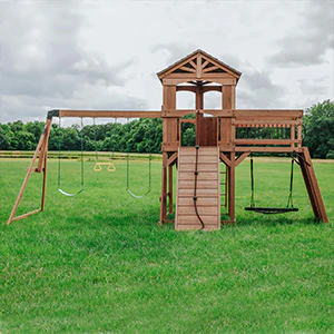 Sterling Point Swing Set with Gray Wave Slide - Image 9